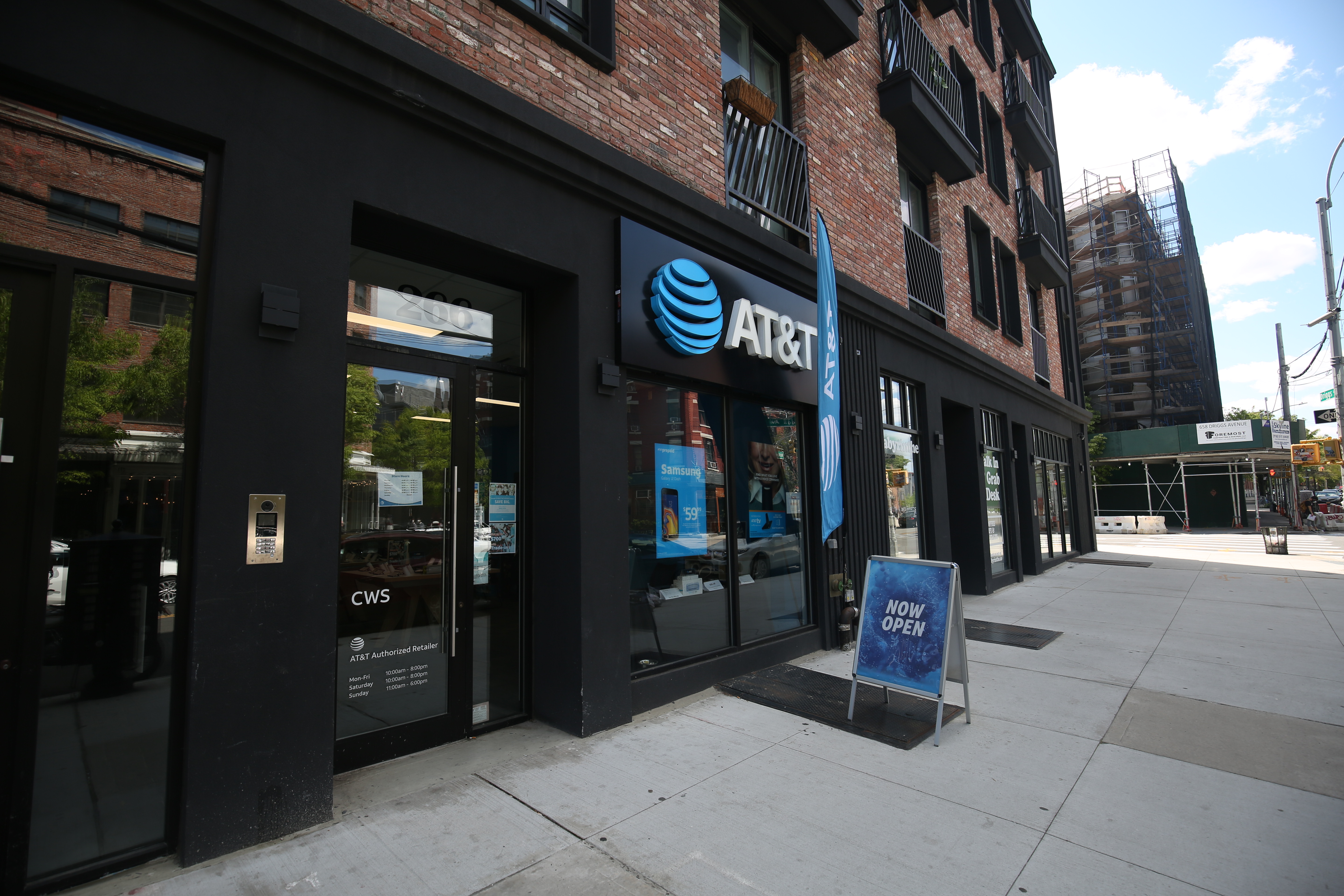 An AT&T store in the Williamsburg neighborhood of Brooklyn.
