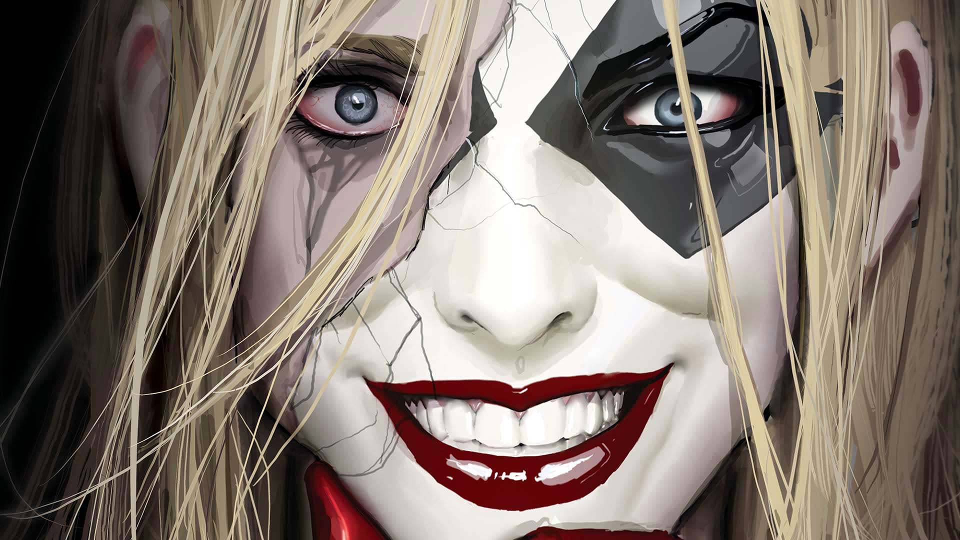 A rendering of Harley Quinn, a character in the DC Comics universe.
