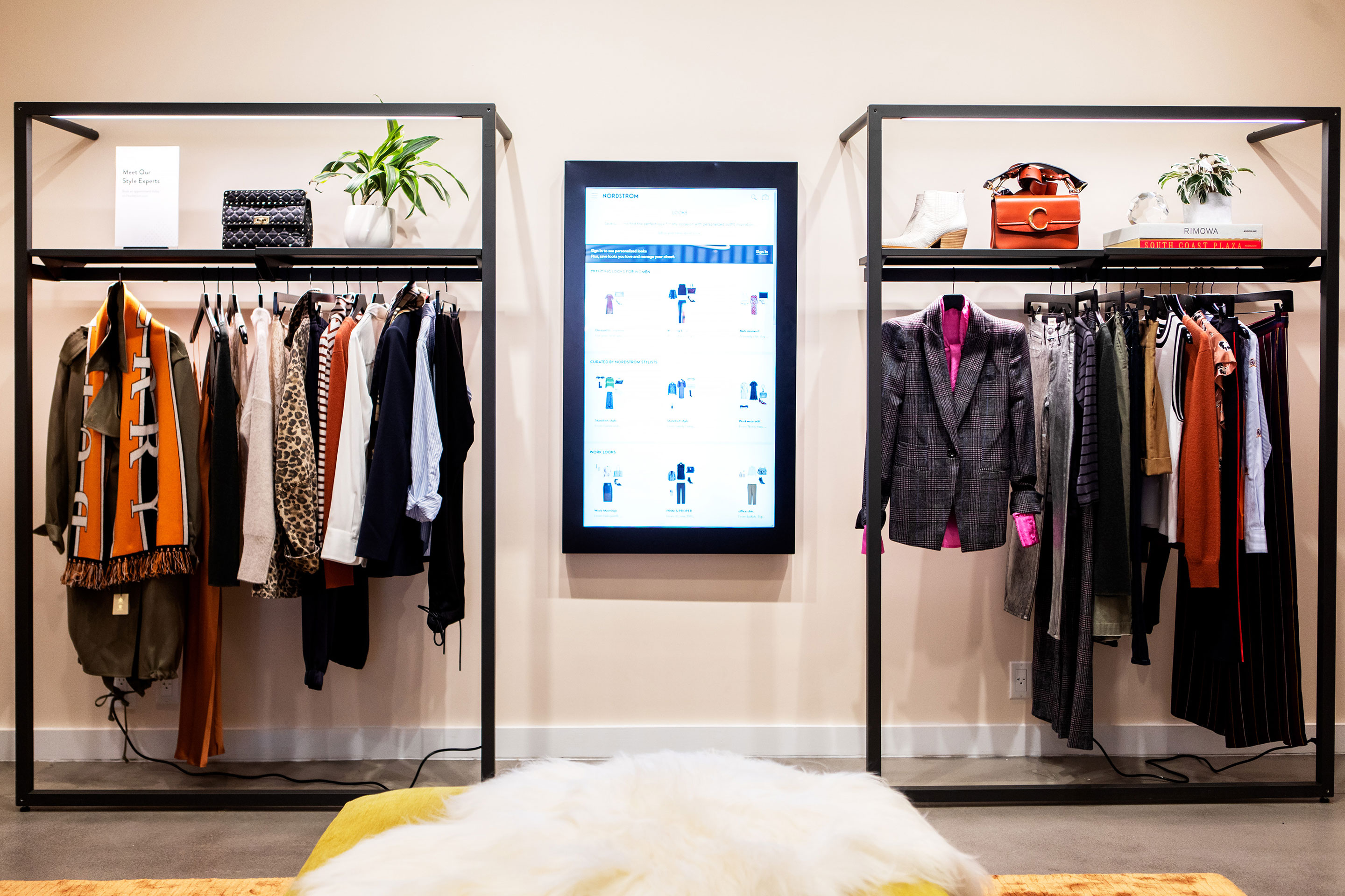 Nordstrom Local Concept Store Opens With Novel Ways To Attract Buyers
Clothing hangs on display near a digital style board at a Nordstrom Inc. Local concept store in New York, U.S., on Thursday, Sept. 5, 2019. Nordstrom Local concept stores in Manhattan will accept merchandise returns from rivals like Macy's Inc. and Kohl's Corp. in the new small-format locations, regardless of whether Nordstrom carries the same item. Photographer: Demetrius Freeman—Bloomberg via Getty Images