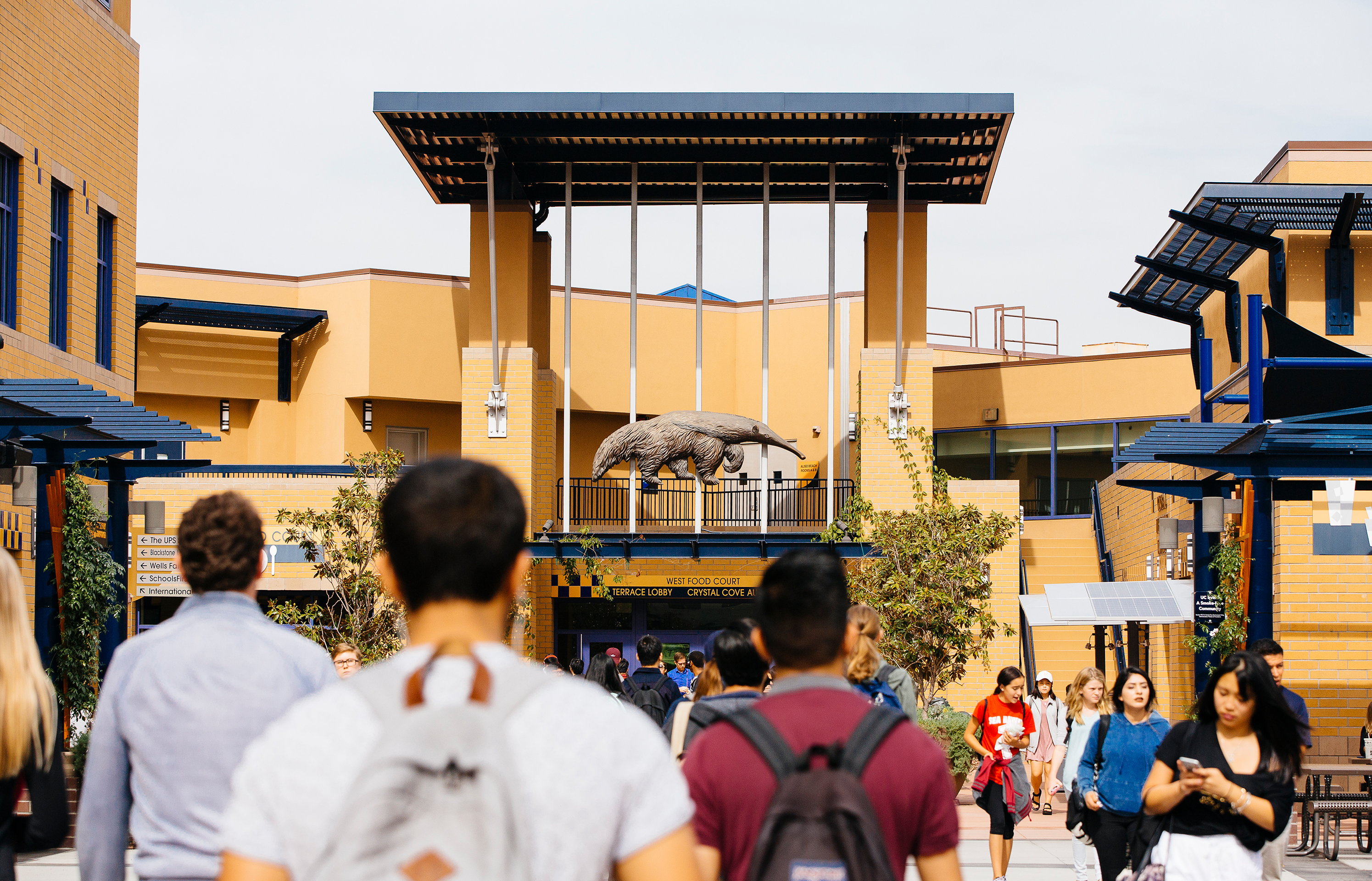 Students walking through the Student Center