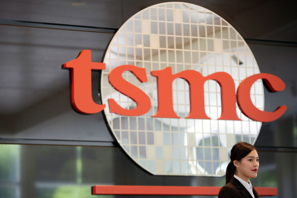 TSMC shares surged Monday and Tuesday after Intel announced it might outsource more manufacturing. Ashley Pon/Bloomberg via Getty Images