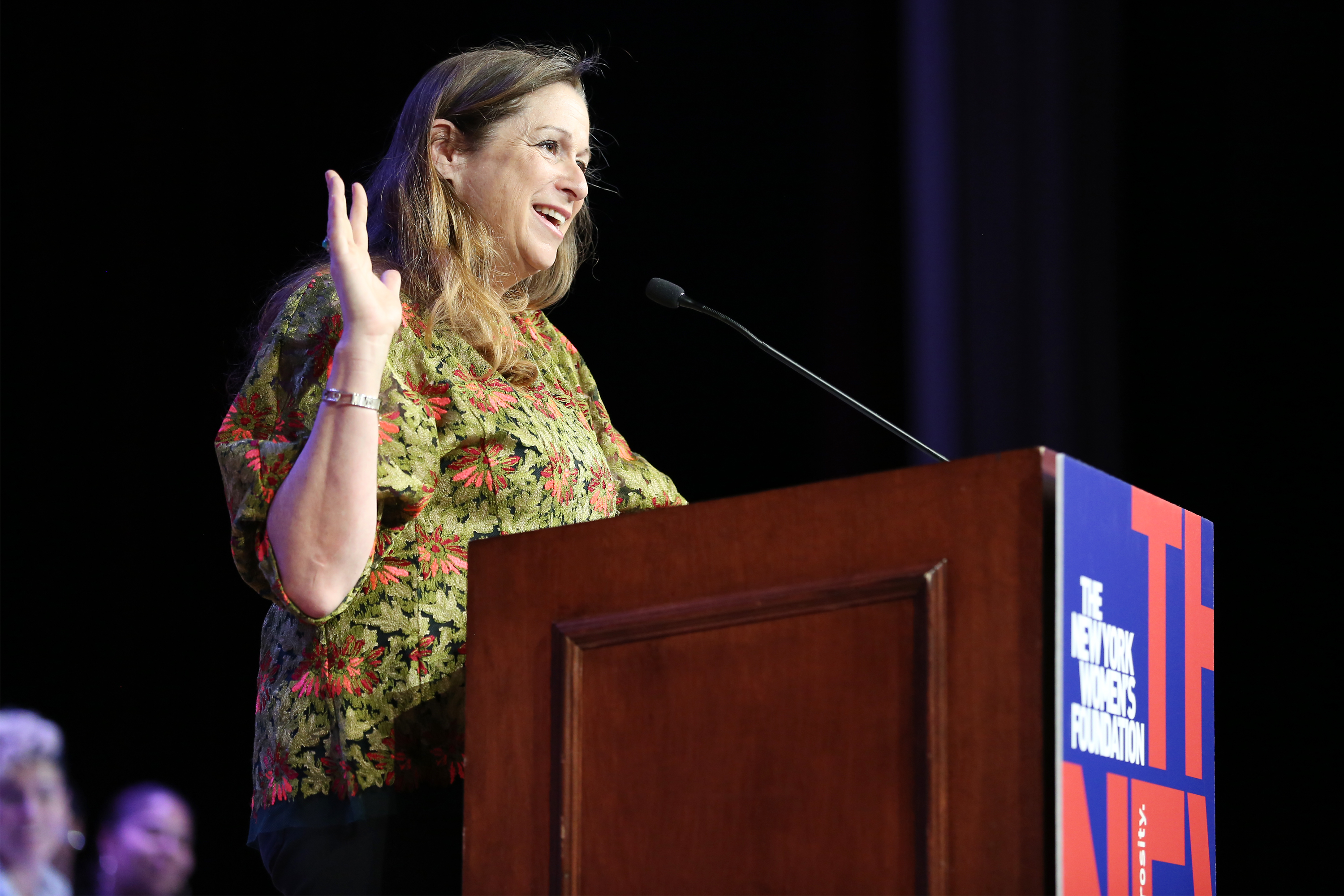 NEW YORK, NEW YORK - MAY 14: Abigail Disney speaks onstage during the 32nd Anniversary Celebrating Women Breakfast at Marriott Marquis on May 14, 2019 in New York City. (Photo by )