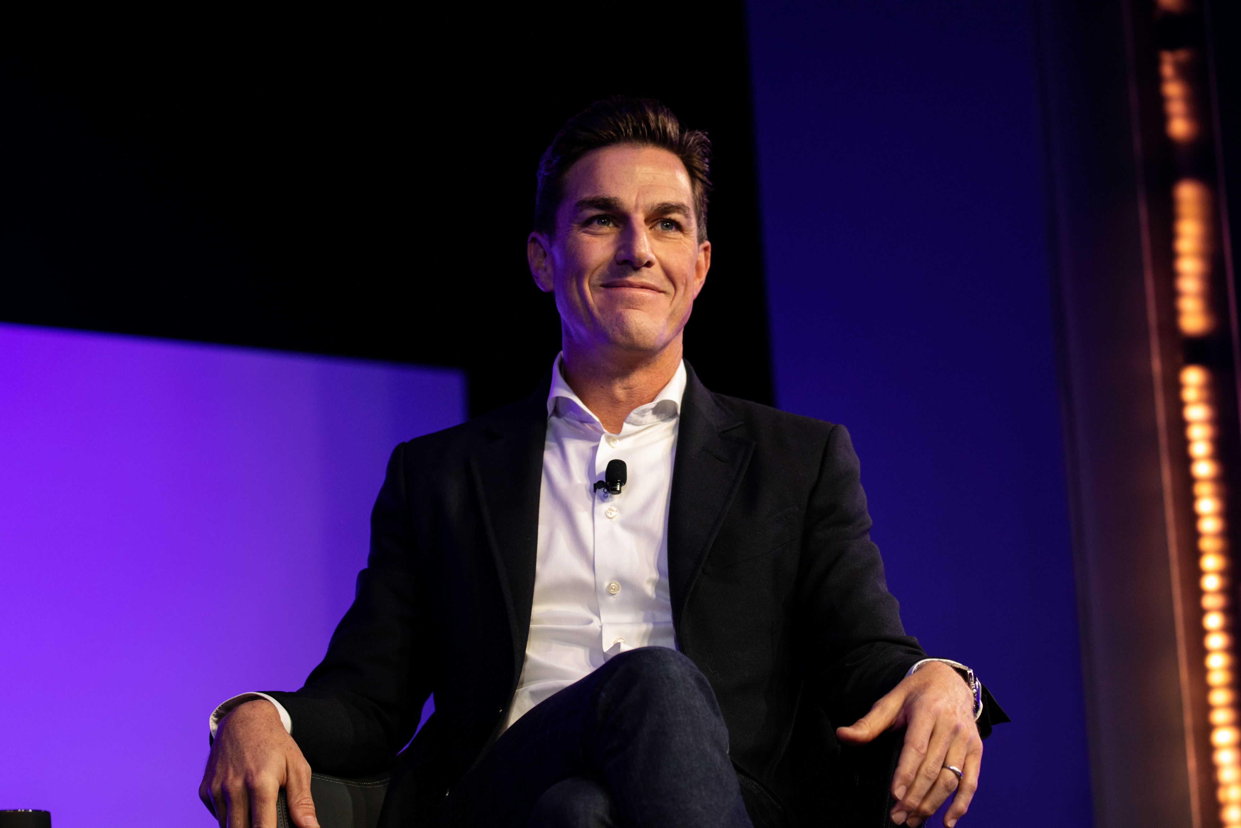 Andrew Wilson, chief executive officer of Electronic Arts Inc. (EA), smiles during the Wall Street Journal Tech Live global technology conference in Laguna Beach, California, U.S., on Monday, Oct. 21, 2019. The event brings together investors, founders, and executives to foster innovation and drive growth within the tech industry. Martina Albertazzi—Bloomberg/Getty Images