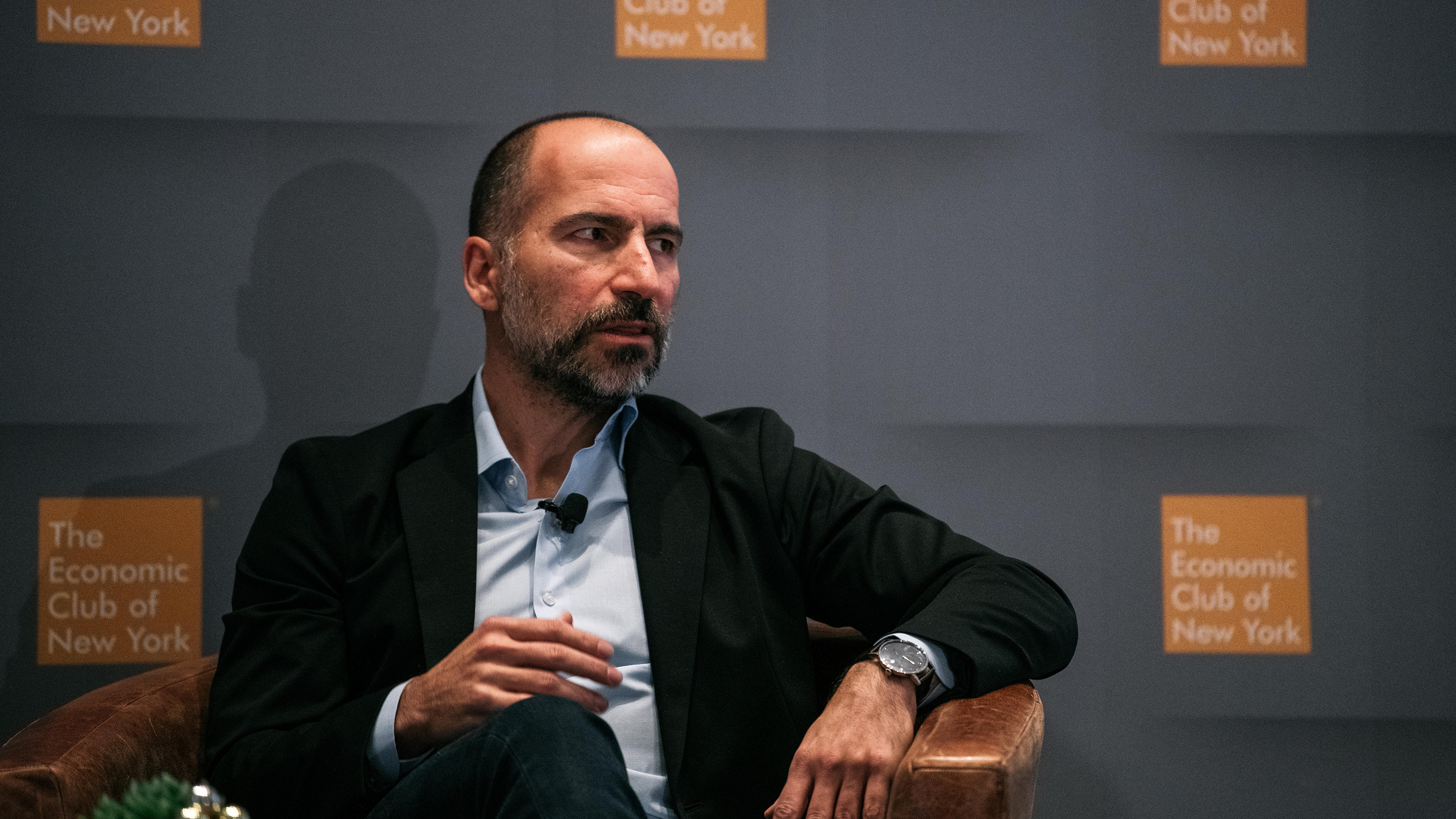 Uber CEO Dara Khosrowshahi Speaks At The Economic Club Of New York