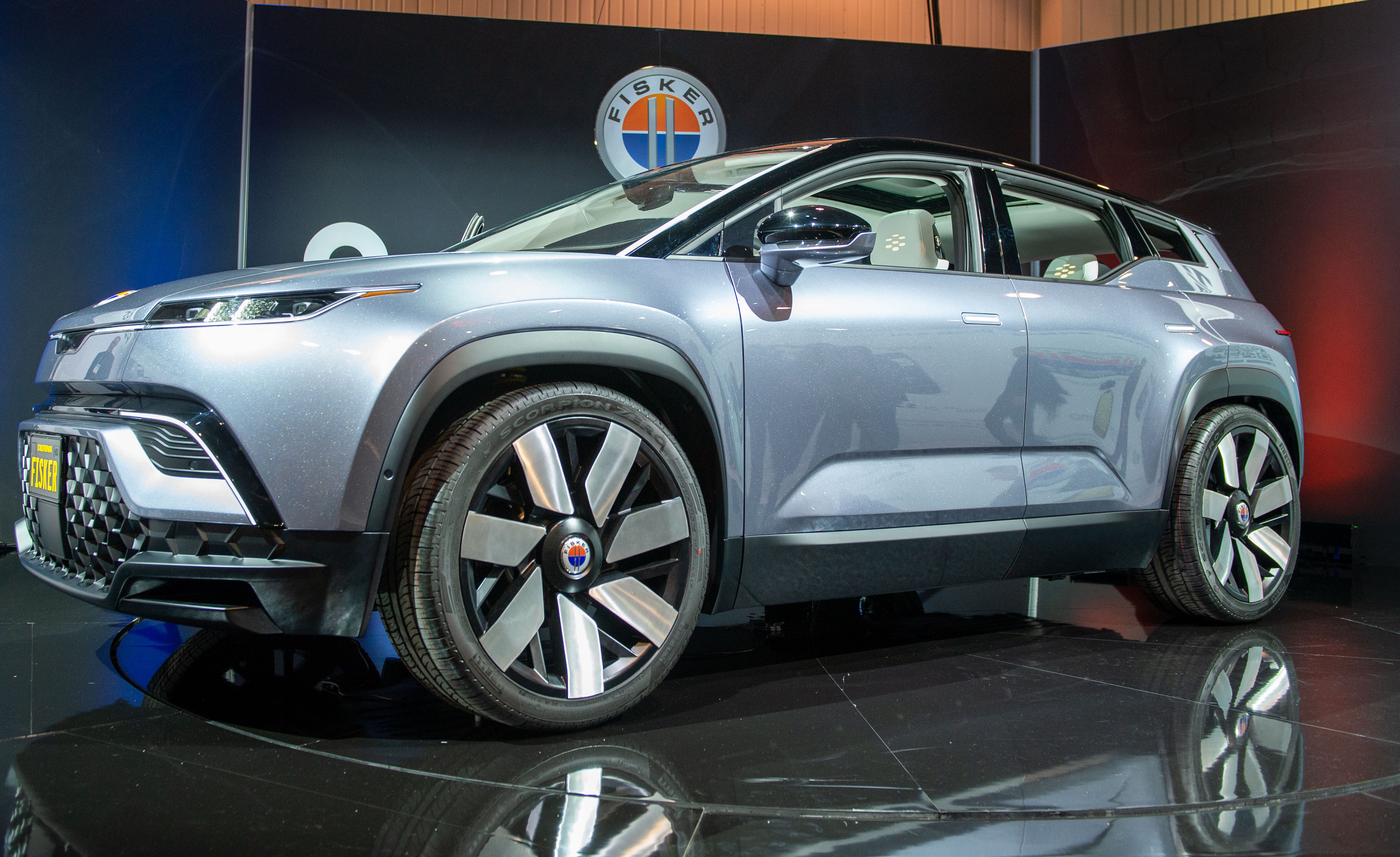 The Fisker Ocean electric car prototype.