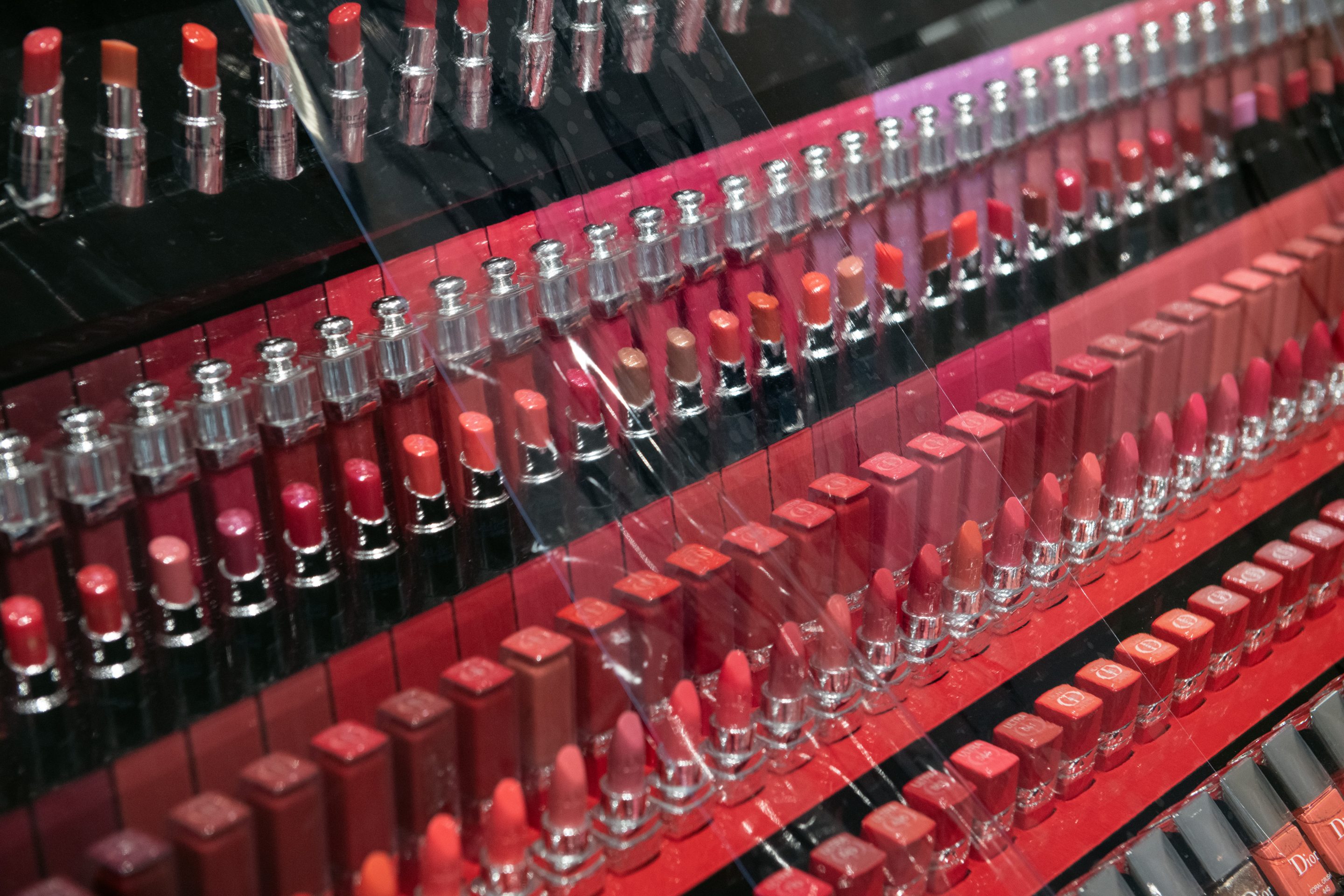 TOKYO, JAPAN - JUNE 04: A lipstick display is covered in plastic sheeting to prevent customers from handling items at Isetan department store in Shinjuku on June 4, 2020 in Tokyo, Japan. Following a nearly two month closure because of the state of emergency imposed to tackle the countrys Covid-19 coronavirus outbreak, Isetan department store has reopened but with safety measures in place including social distancing, compulsory mask-wearing for customers and staff, thermal imaging and hand sanitising at the entrances and plastic sheeting at many customer service stations. (Photo by Carl Court/Getty Images)