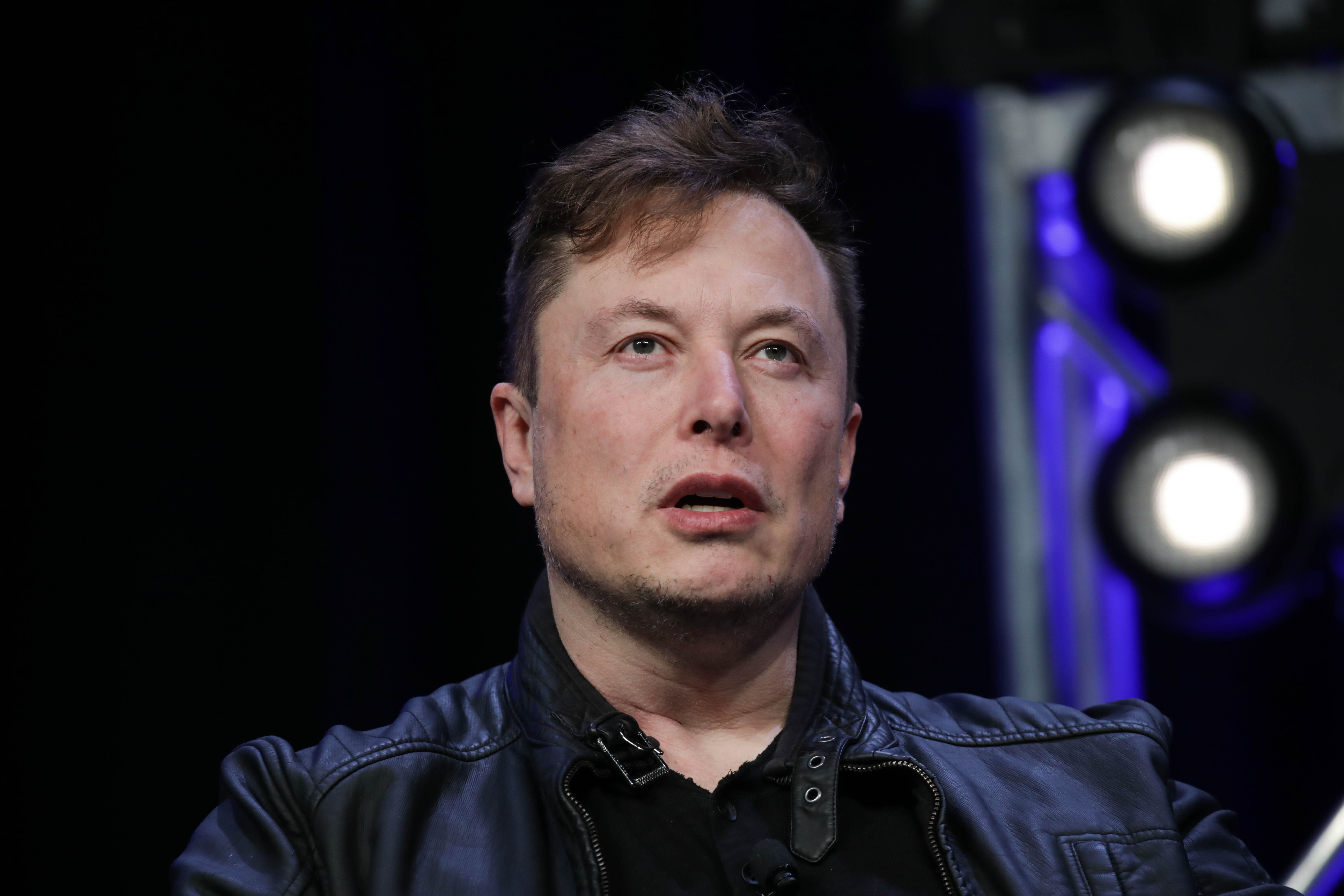 Elon Musk, Founder and Chief Engineer of SpaceX, speaks during the Satellite 2020 Conference in Washington, DC, United States on March 9, 2020.