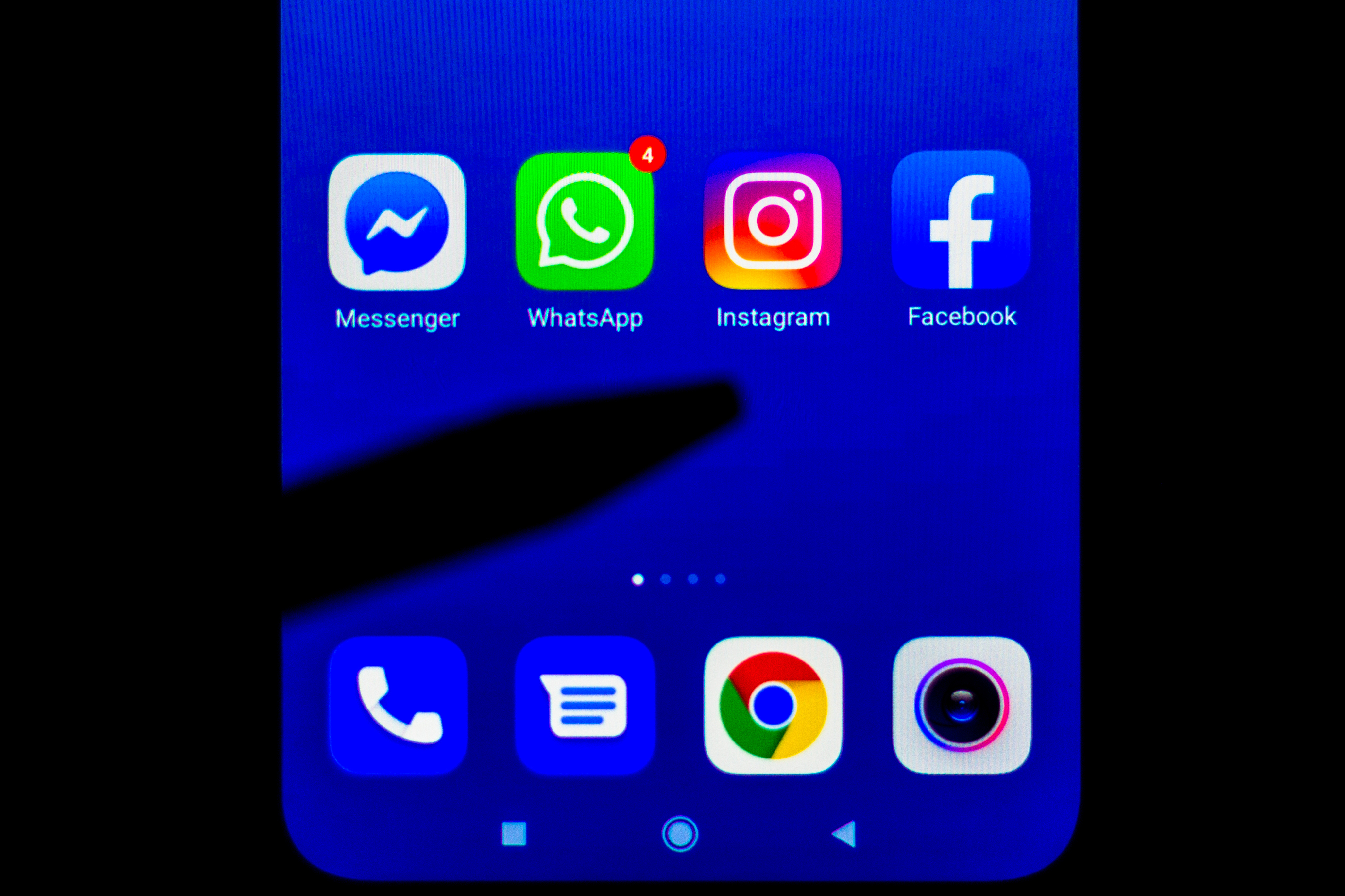 BRAZIL - 2020/07/25: In this photo illustration the social media icons (Messenger, WhatsApp, Instagram and Facebook) seen displayed on a smartphone. 