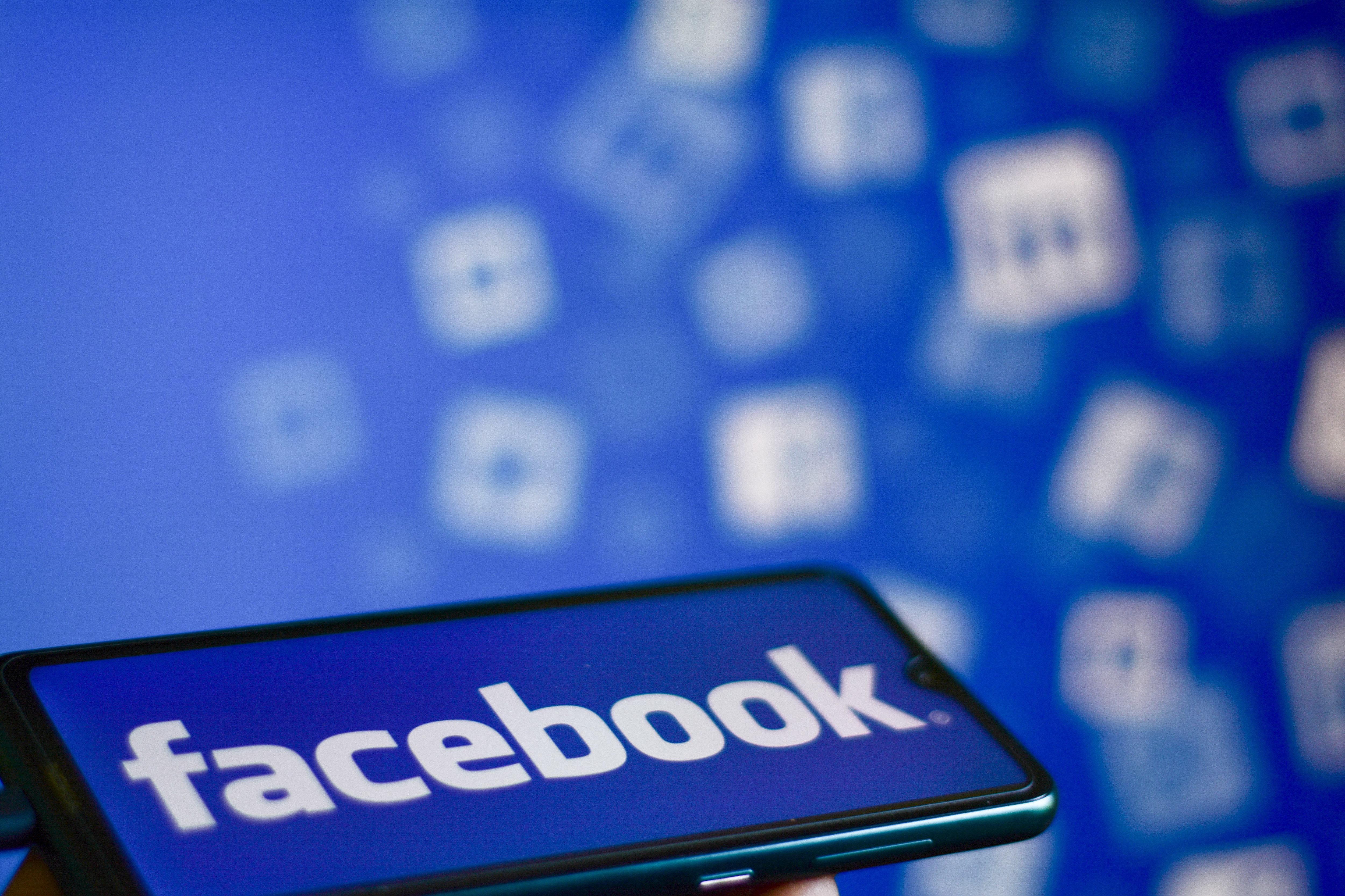 INDIA - 2020/08/29: In this photo illustration a Facebook Logo seen displayed on a smartphone.