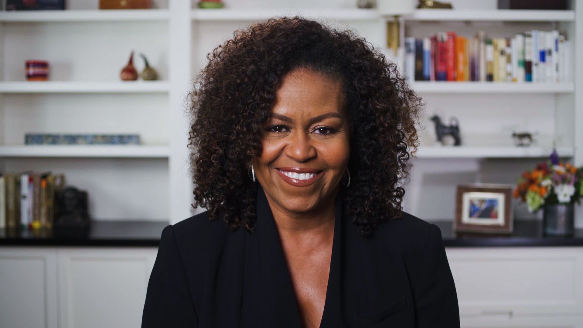 VARIOUS CITIES - JUNE 28: In this screengrab, Michelle Obama is seen during the 2020 BET Awards. The 20th annual BET Awards, which aired June 28, 2020, was held virtually due to restrictions to slow the spread of COVID-19. (Photo by BET Awards 2020/Getty Images via Getty Images)