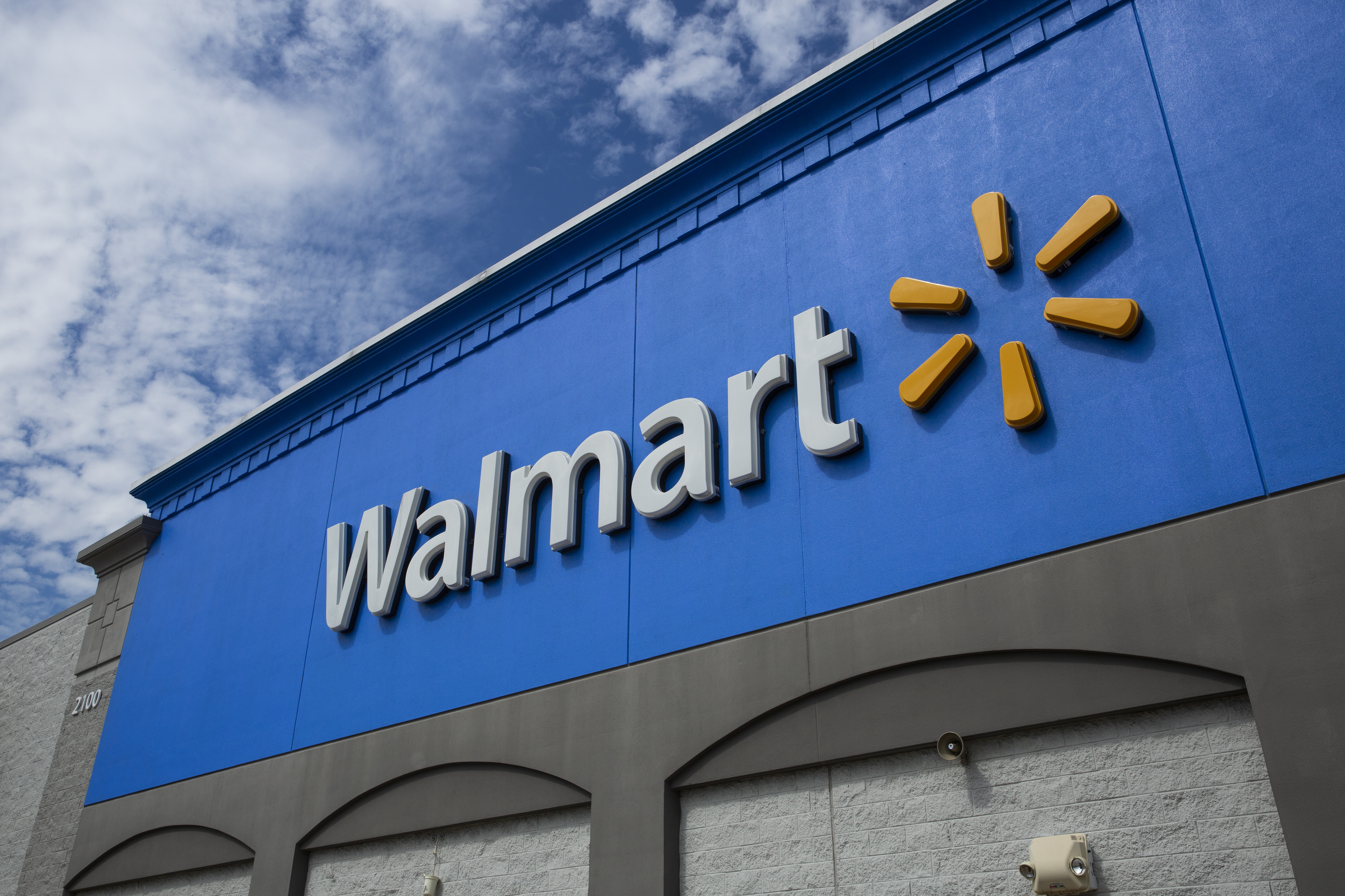 NORTH BERGEN, NJ - AUGUST 23: Exterior view of a Walmart store on August 23, 2020 in North Bergen, New Jersey. Walmart saw its profits jump in latest quarter as e-commerce sales surged during the coronavirus pandemic 