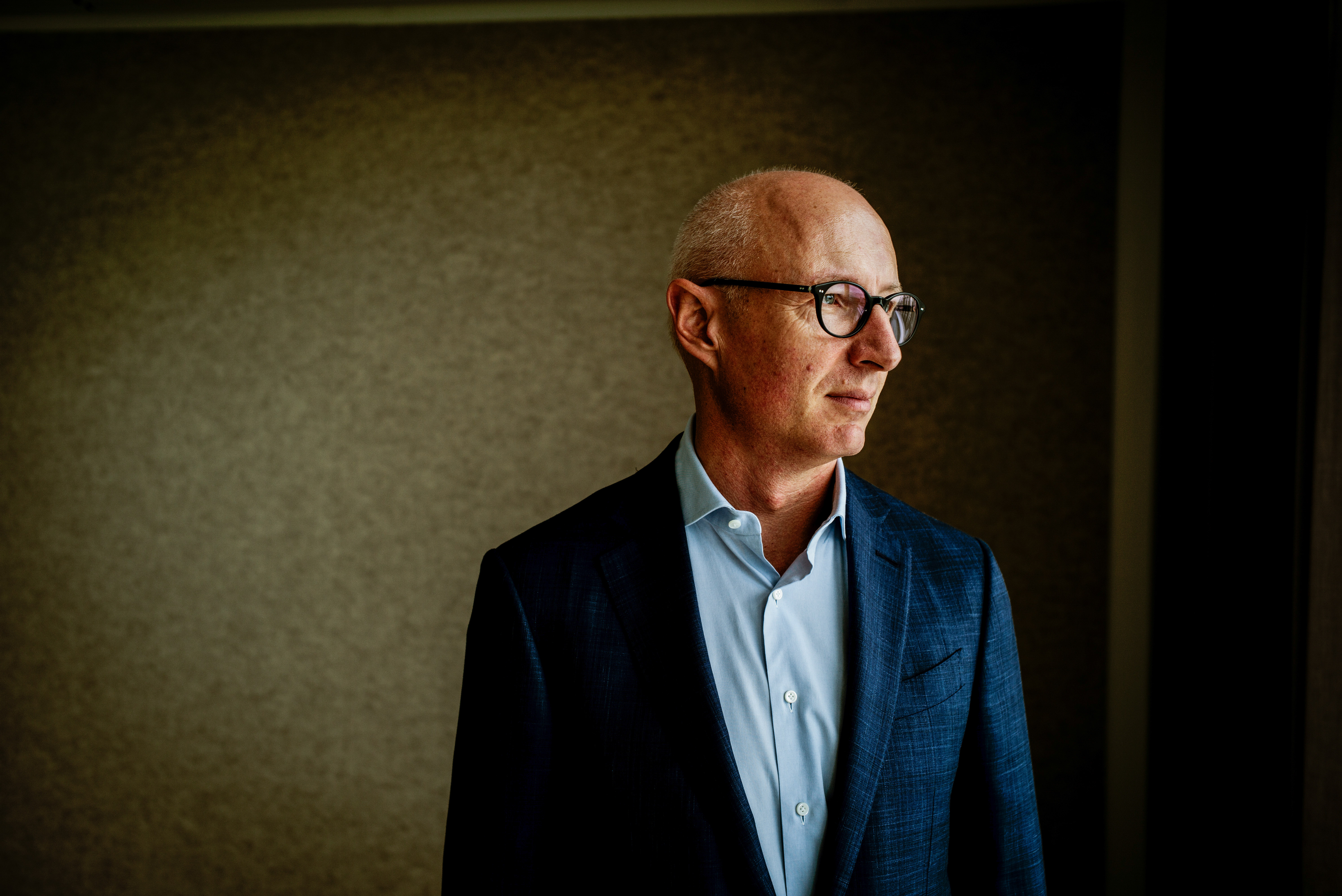 Lars Fruergaard Jorgensen, chief executive officer of Novo Nordisk A/S, poses for a photograph at the company's headquarter offices in Copenhagen, Denmark, on Friday, Aug. 31, 2018. Novo is expanding into territories like liver disease and obesity as it faces mounting pressure on prices and competition in the U.S., its largest market. Photographer: Carsten Snejbjerg/Bloomberg via Getty Images