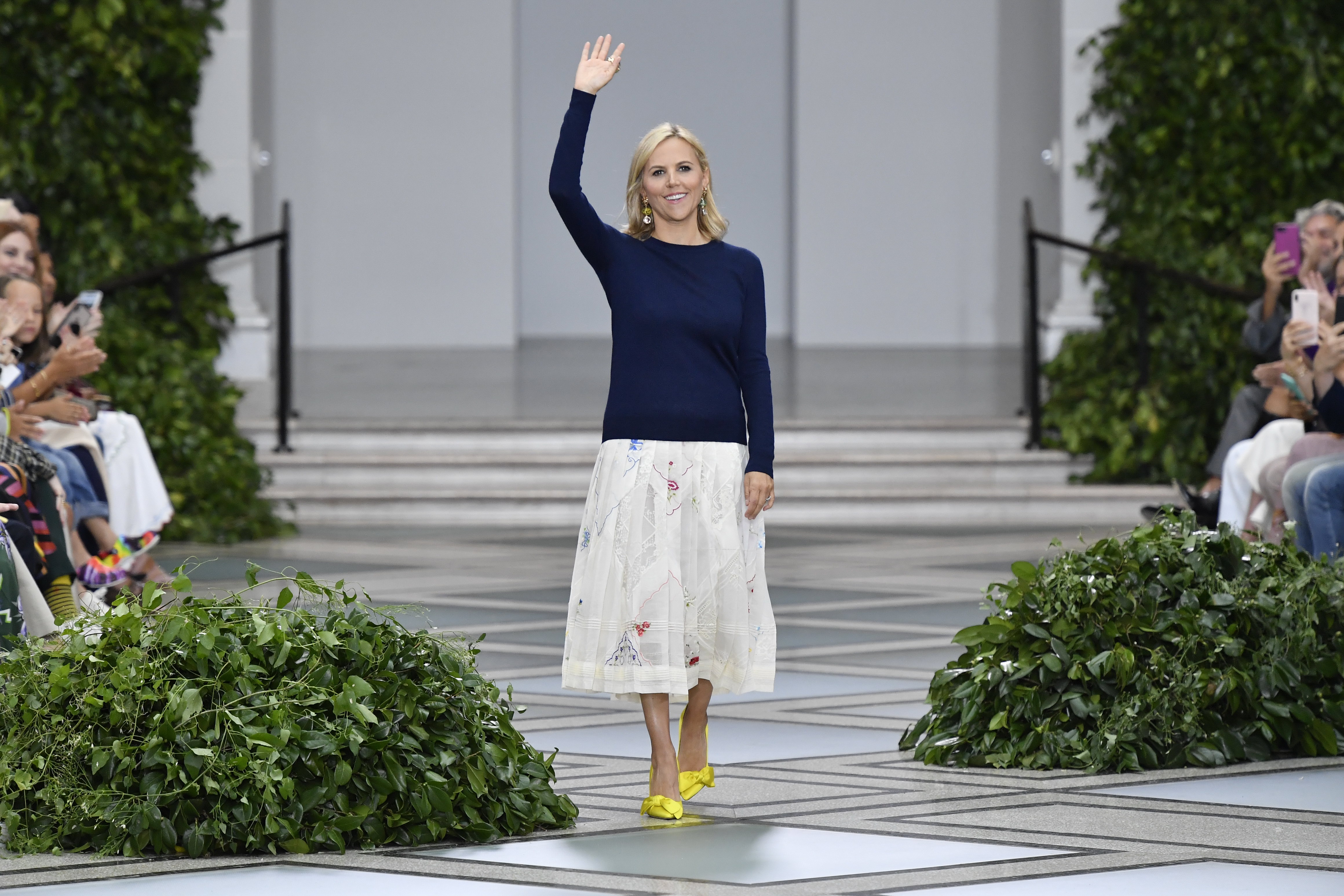 NEW YORK, NEW YORK - SEPTEMBER 08: Fashion designer Tory Burch walks the runway at the Tory Burch Ready to Wear Spring/Summer 2020 fashion show during New York Fashion Week on September 08, 2019 in New York City. (Photo by Victor VIRGILE/Gamma-Rapho via Getty Images)