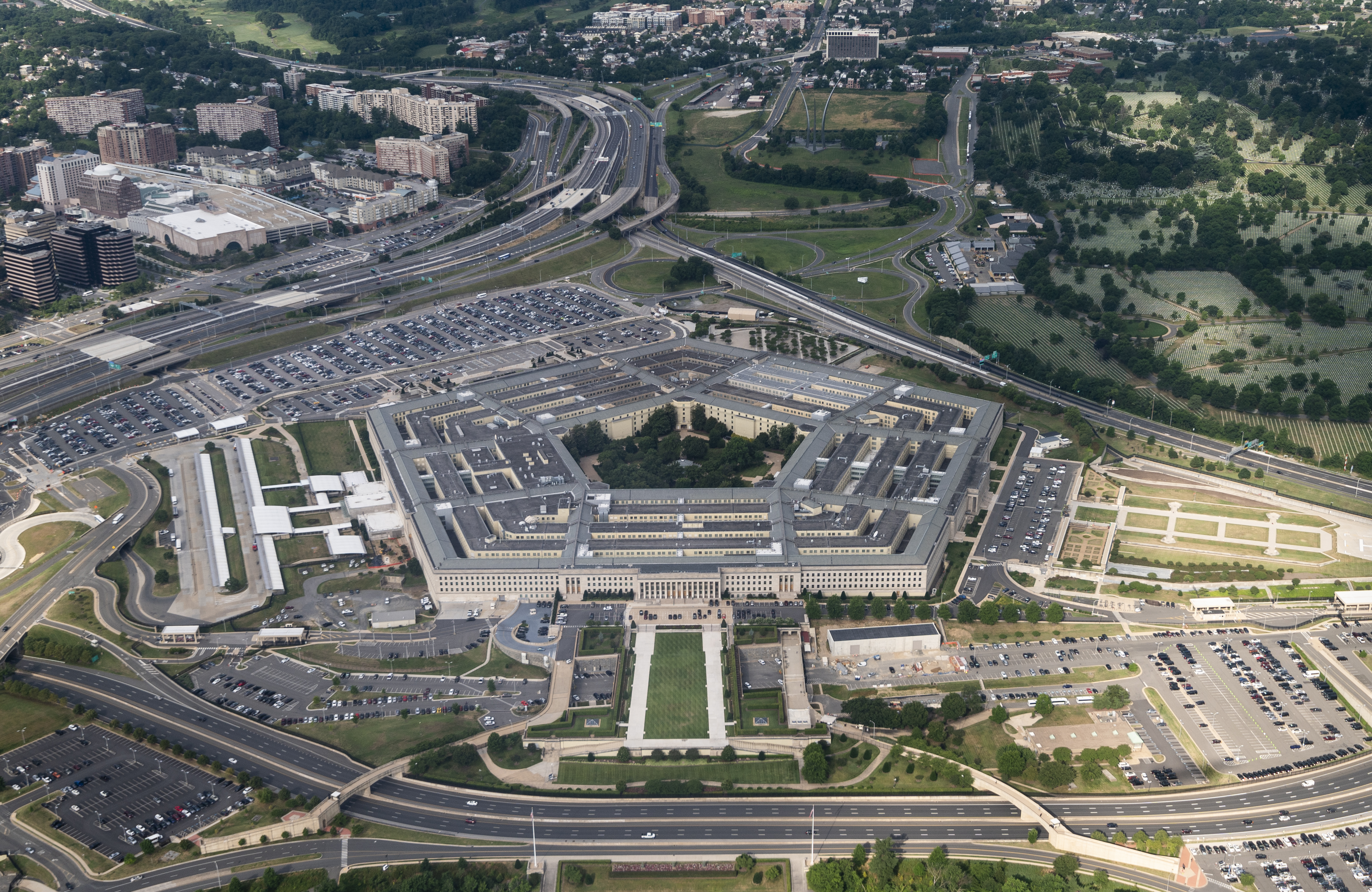 UNITED STATES - JUNE 30: Aerial view of the Pentagon on Tuesday, June 30, 2020. Bill Clark—CQ-Roll Call, Inc/Getty Images