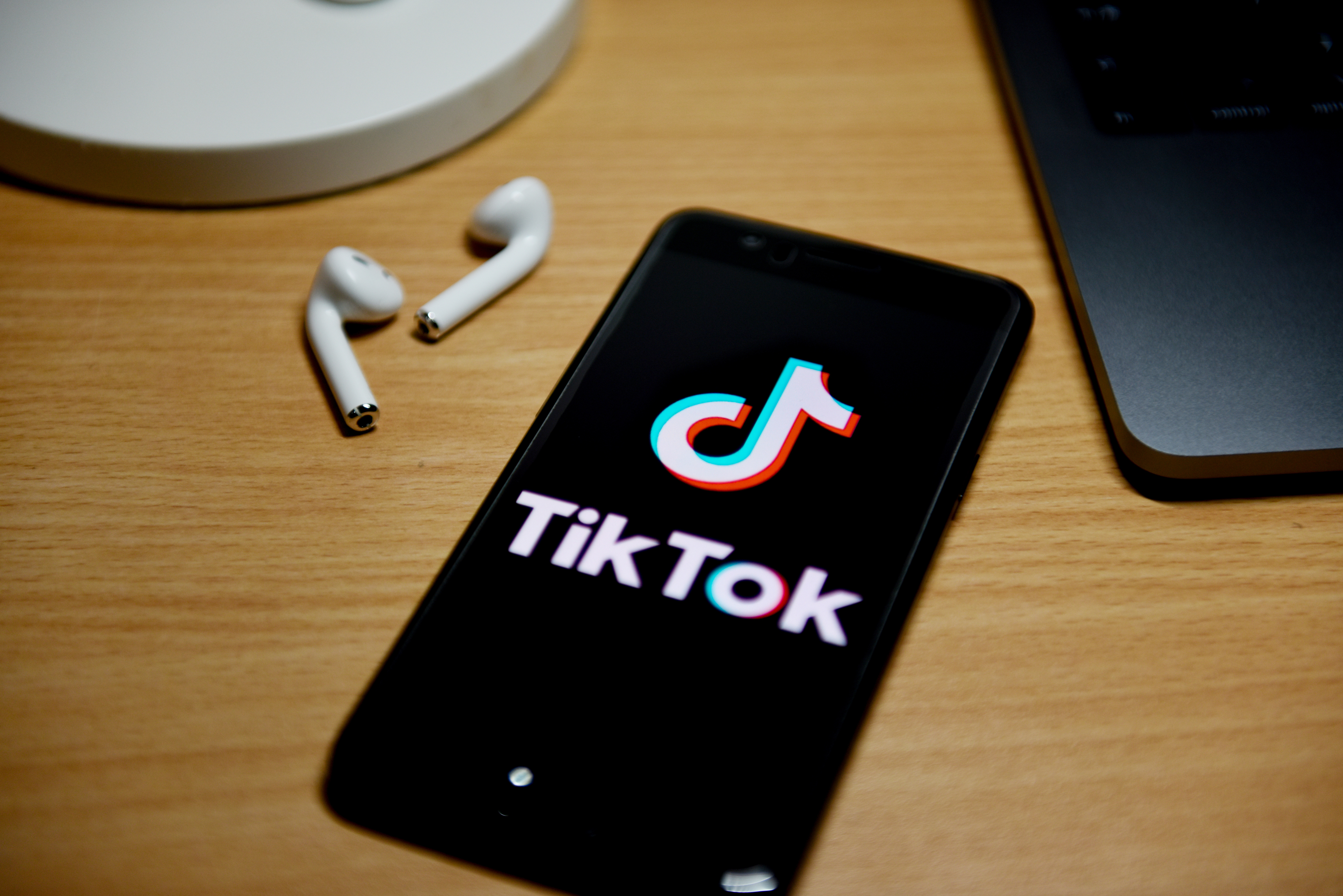 CHINA - 2020/09/03: In this photo illustration a TikTok logo displayed on a smartphone. 