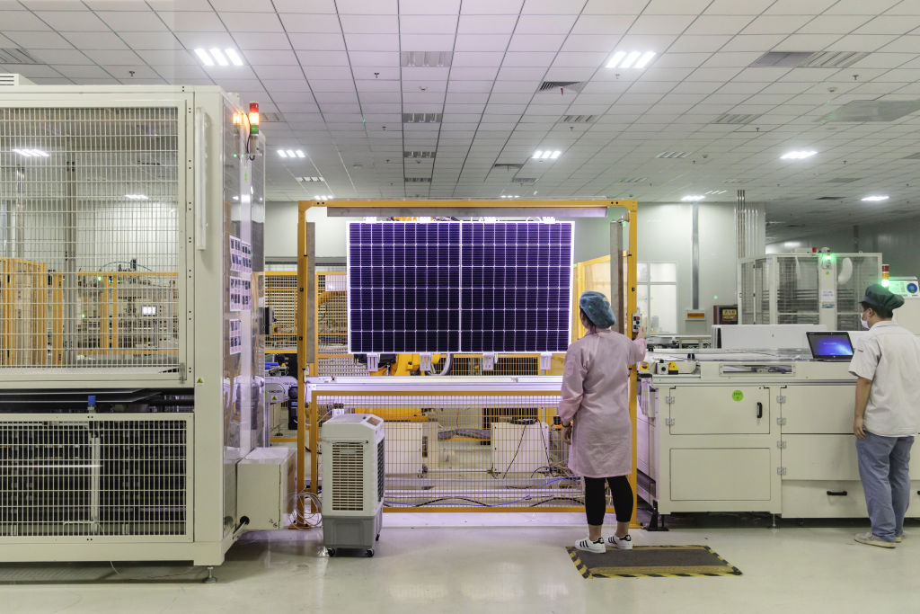 China's pledge to go carbon neutral by 2060 should be a boon for its solar, wind, and nuclear giants. Qilai Shen/Bloomberg via Getty Images