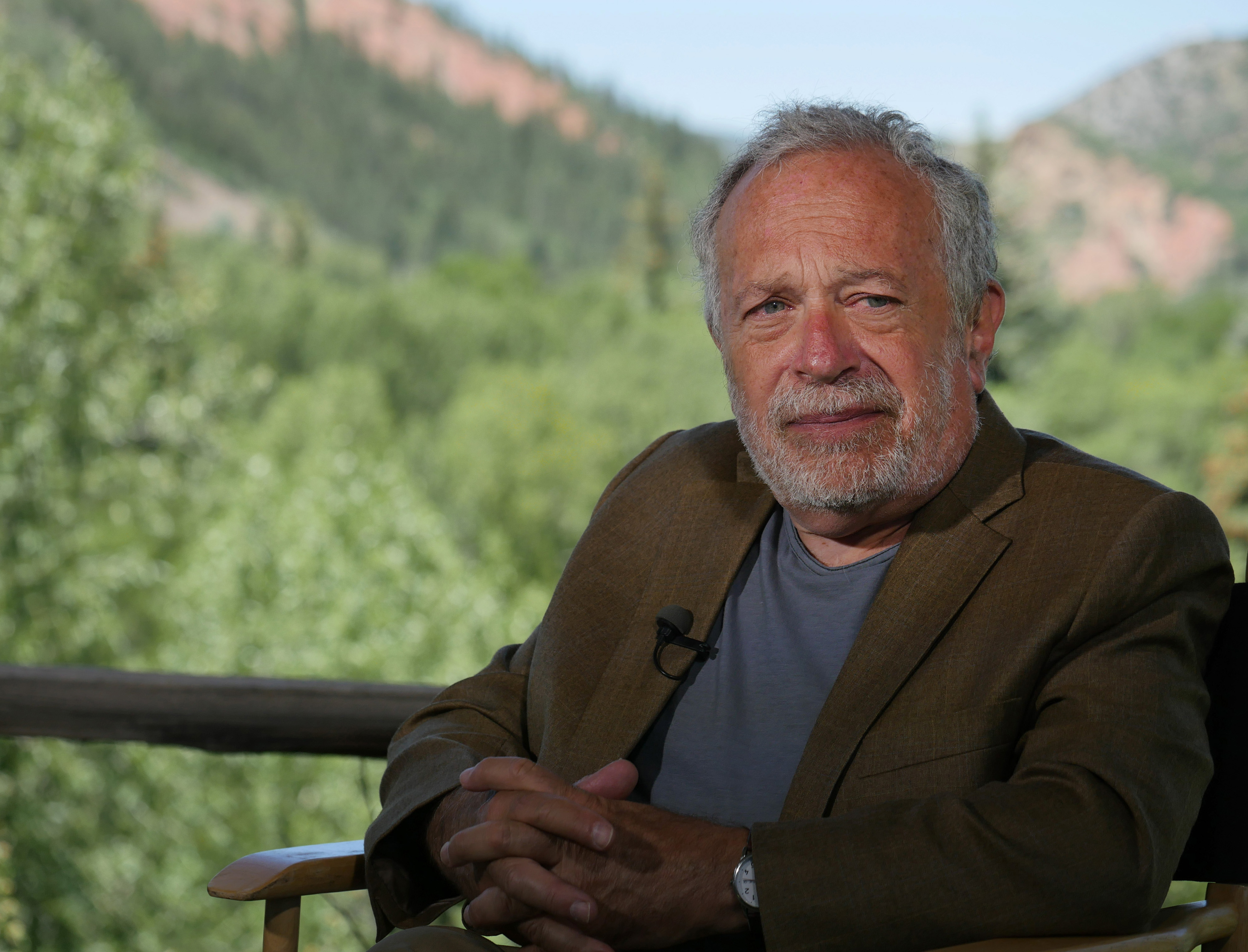 Robert Reich, former U.S. Labor Secretary, listens to a question during a Bloomberg Television interview at the Aspen Ideas Festival in Aspen, Colorado, U.S., on Monday, June 30, 2014. The festival gathers some of the foremost thinkers in the world with civically-minded leaders in business, the arts, politics, philanthropy to share ideas and questions and drive thought to action.