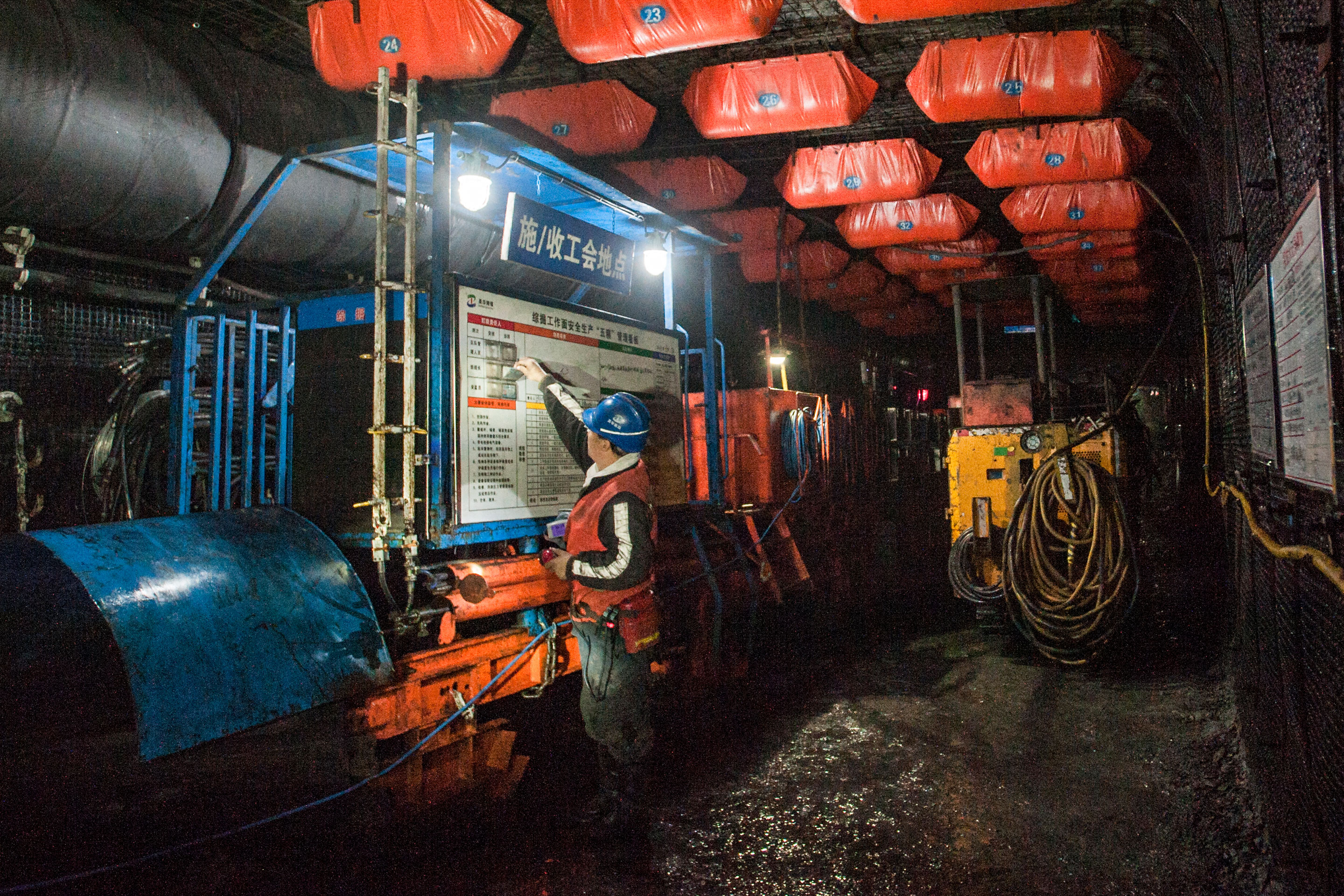A miner at work in a tunnel in Inner Mongolia, one of the regions of China whose economy is strongly tied to coal.