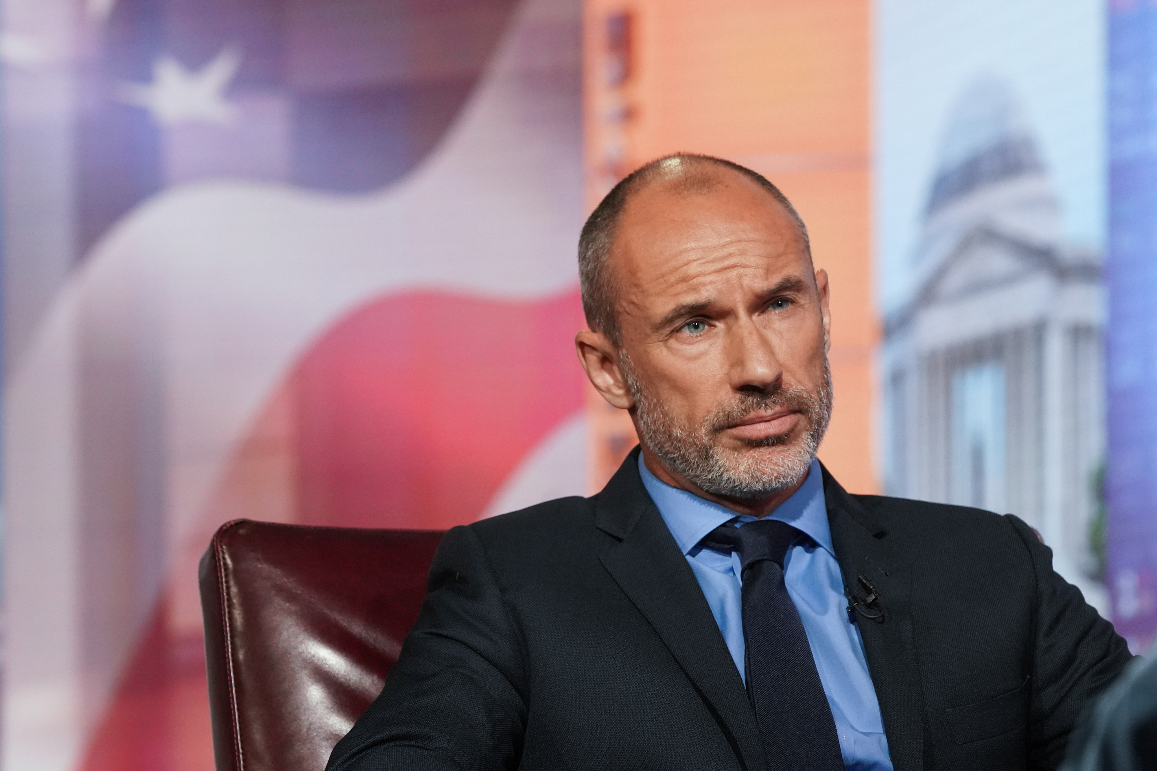 Martin Whittaker, chief executive officer of Just Capital Foundation Inc., listens during a Bloomberg Television interview in New York, U.S., on Wednesday, Aug. 28, 2019. Whittaker discussed the benefits of social investing. Photographer: Christopher Goodney/Bloomberg via Getty Images