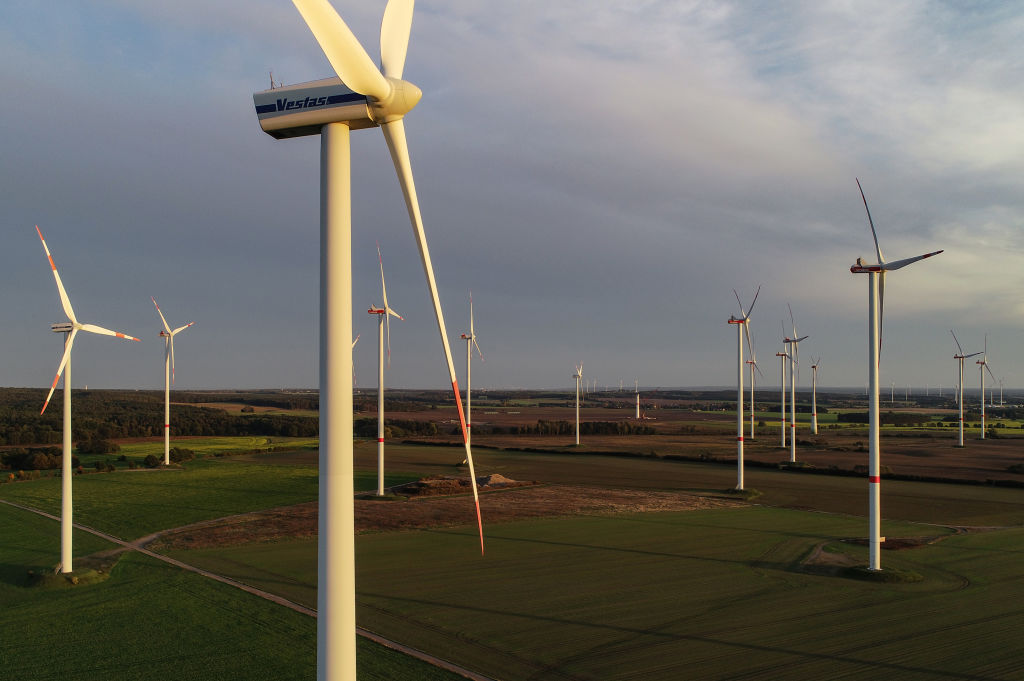 Photograph of a windfarm.