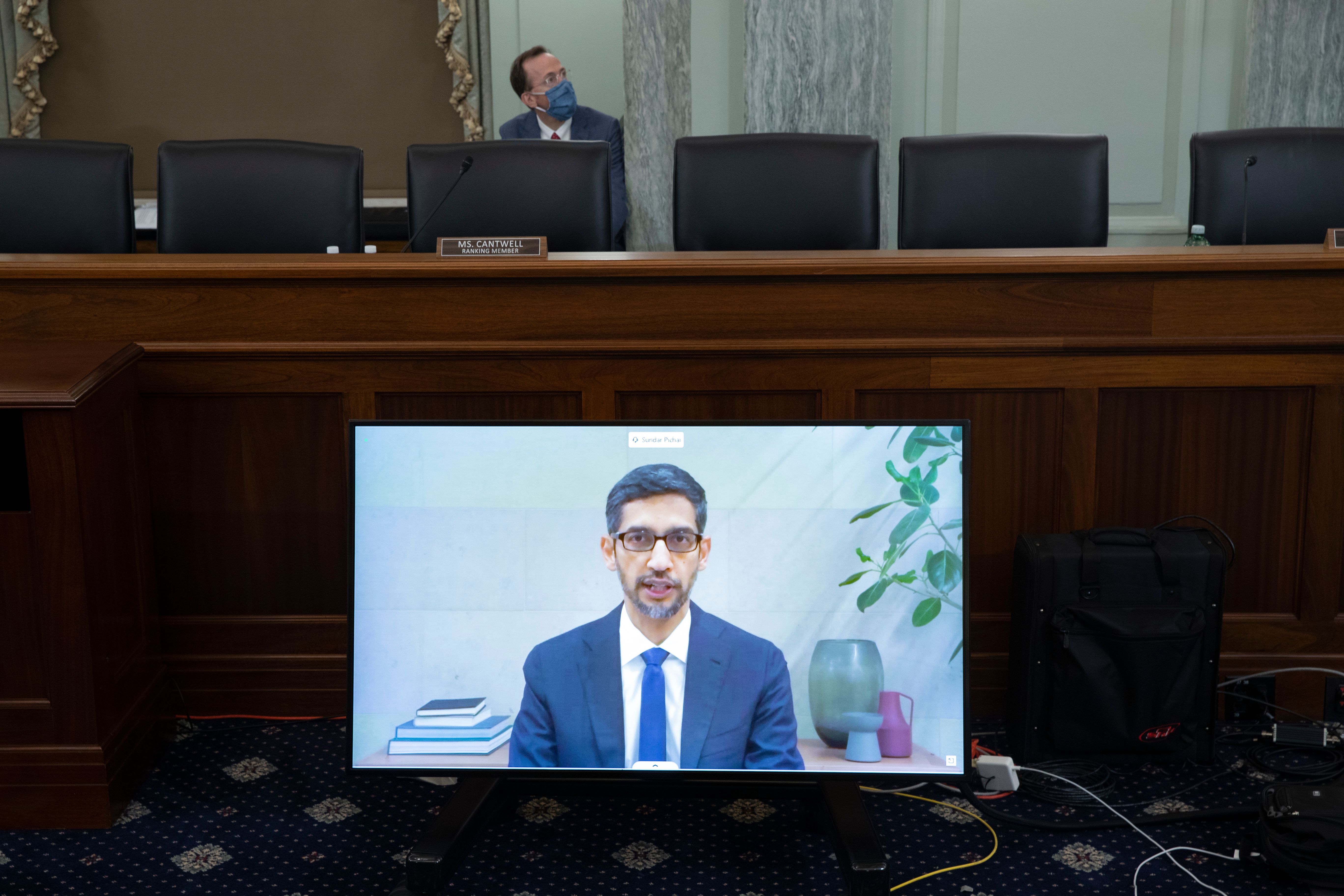 A senate committee held a hearing with Big Tech’s CEOs.