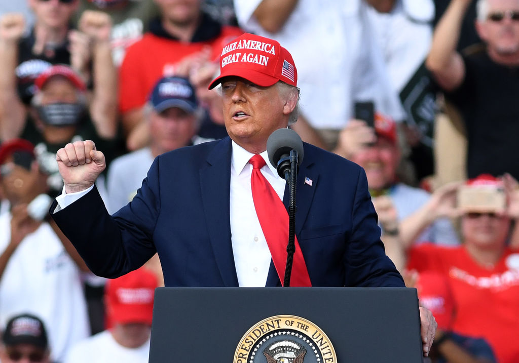 President Trump Campaigns In Tampa, Flori
