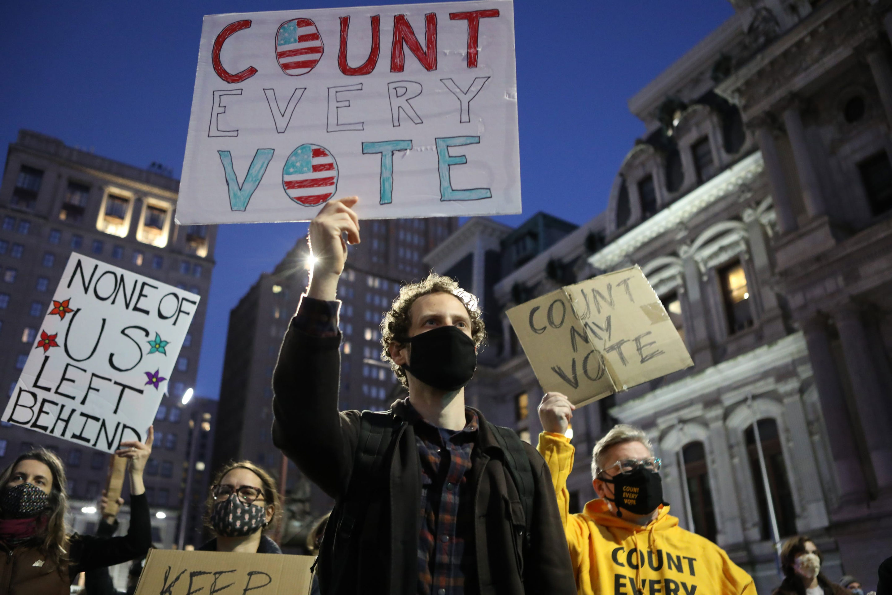 “Count Every Vote” protest in Philadelphia, Nov. 4, 2020.