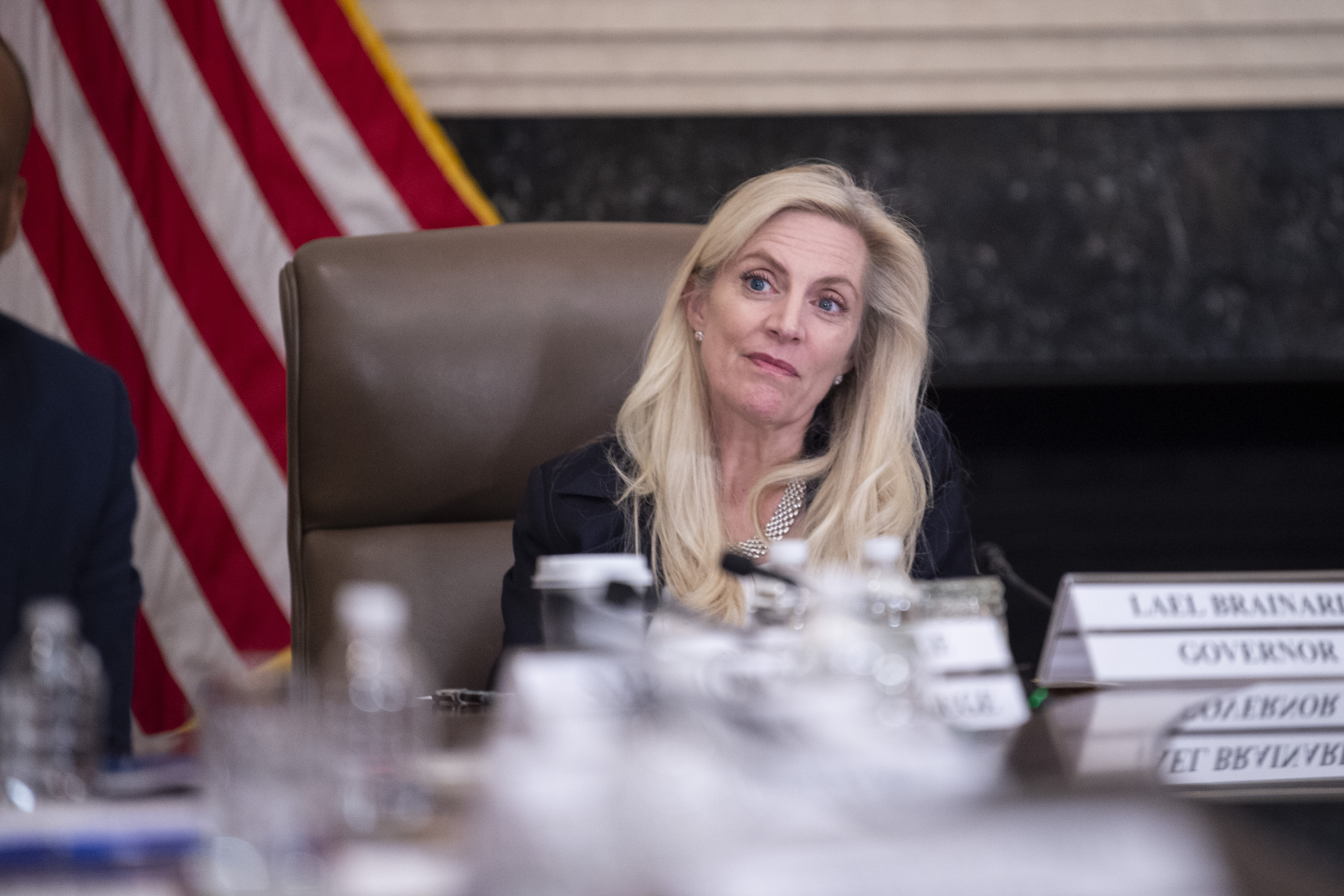 US Federal Reserve Governor Lael Brainard attends a "Fed Listens" event at the Federal Reserve headquarters in Washington, D.C., on October 4, 2019.