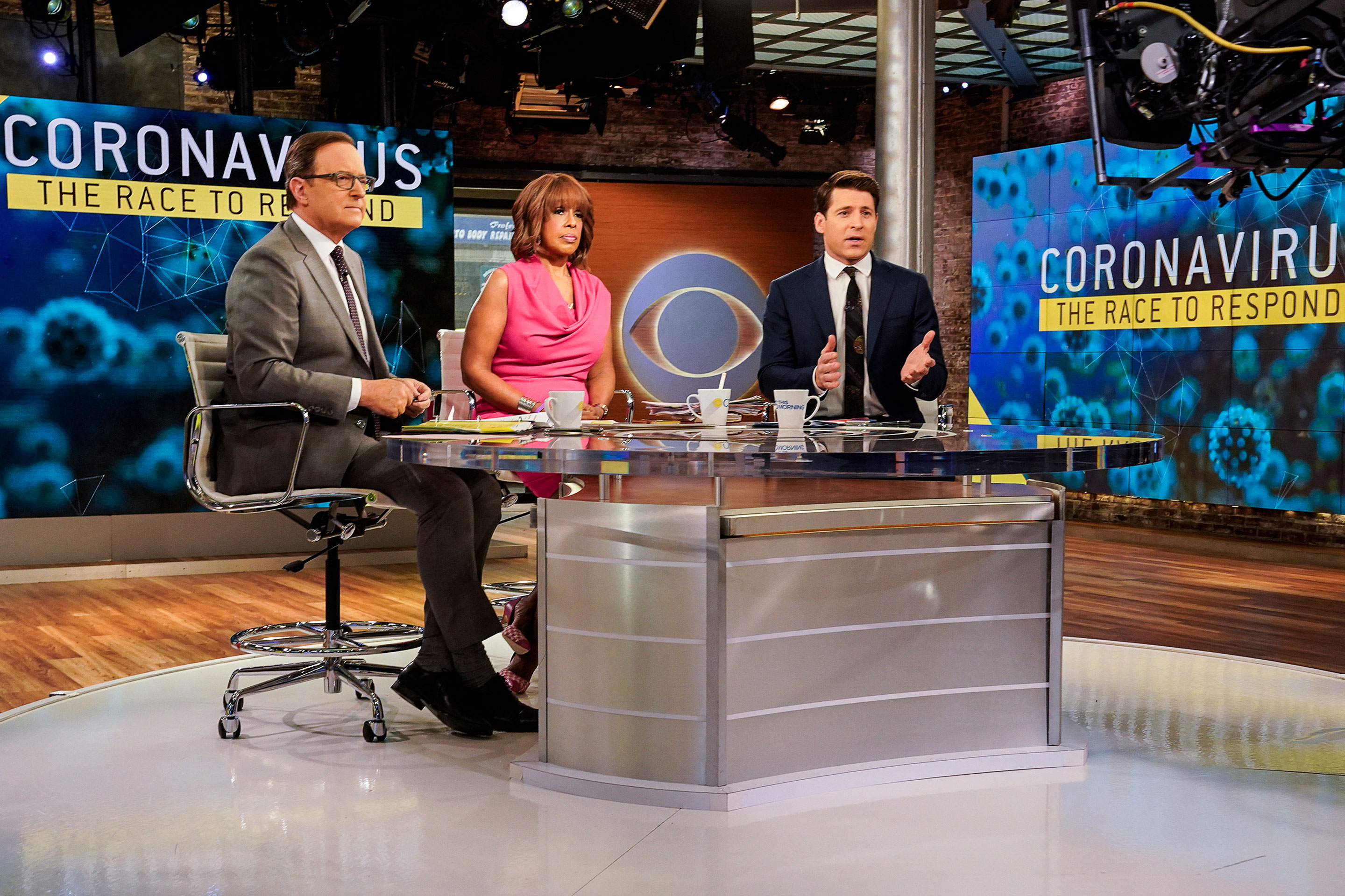 The CBS segment, "Coronavirus: The Race to Respond," hosted by Gayle King, Anthony Mason, and Tony Dokoupil, aired on March 6, 2020.