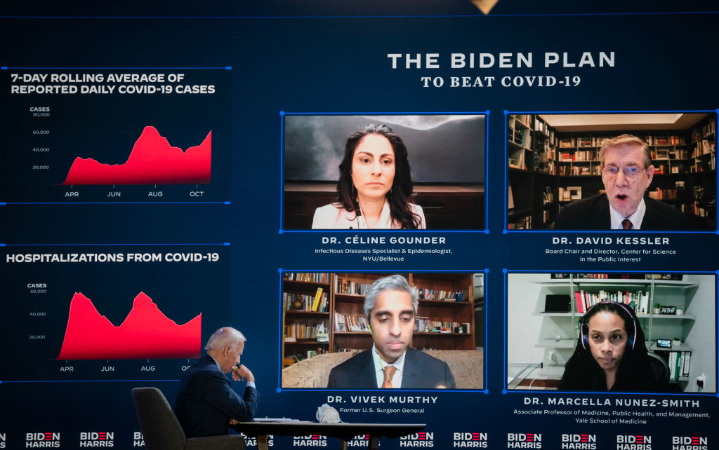 Democratic Presidential Nominee Joe Biden Gives Public Health Briefing In Wilmington