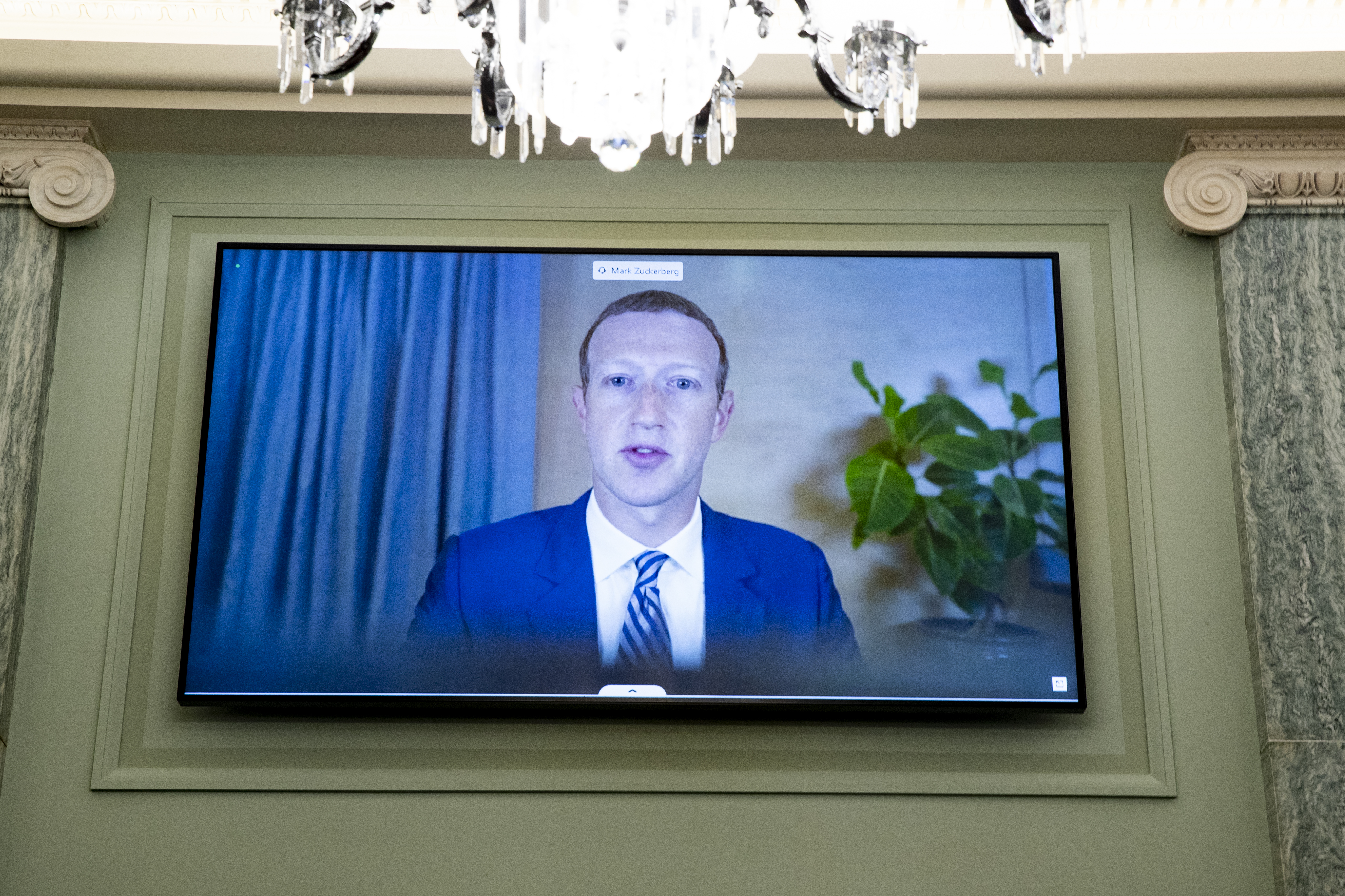 Facebook CEO Mark Zuckerberg during a Senate hearing in October.