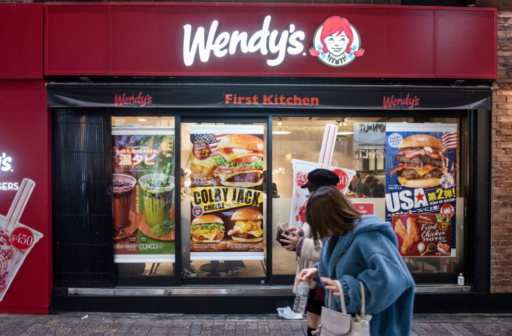American fast food restaurant chain, Wendy's seen in Tokyo,