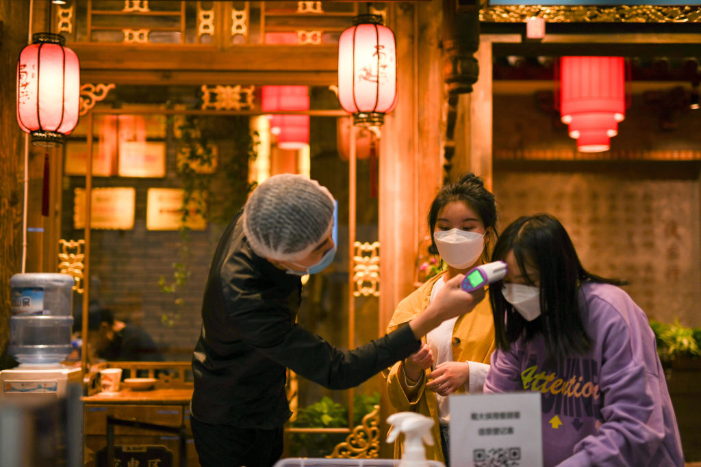 Restaurants began reopening in China as early as March, with restrictions in place, but revenue for the catering industry remains weak.