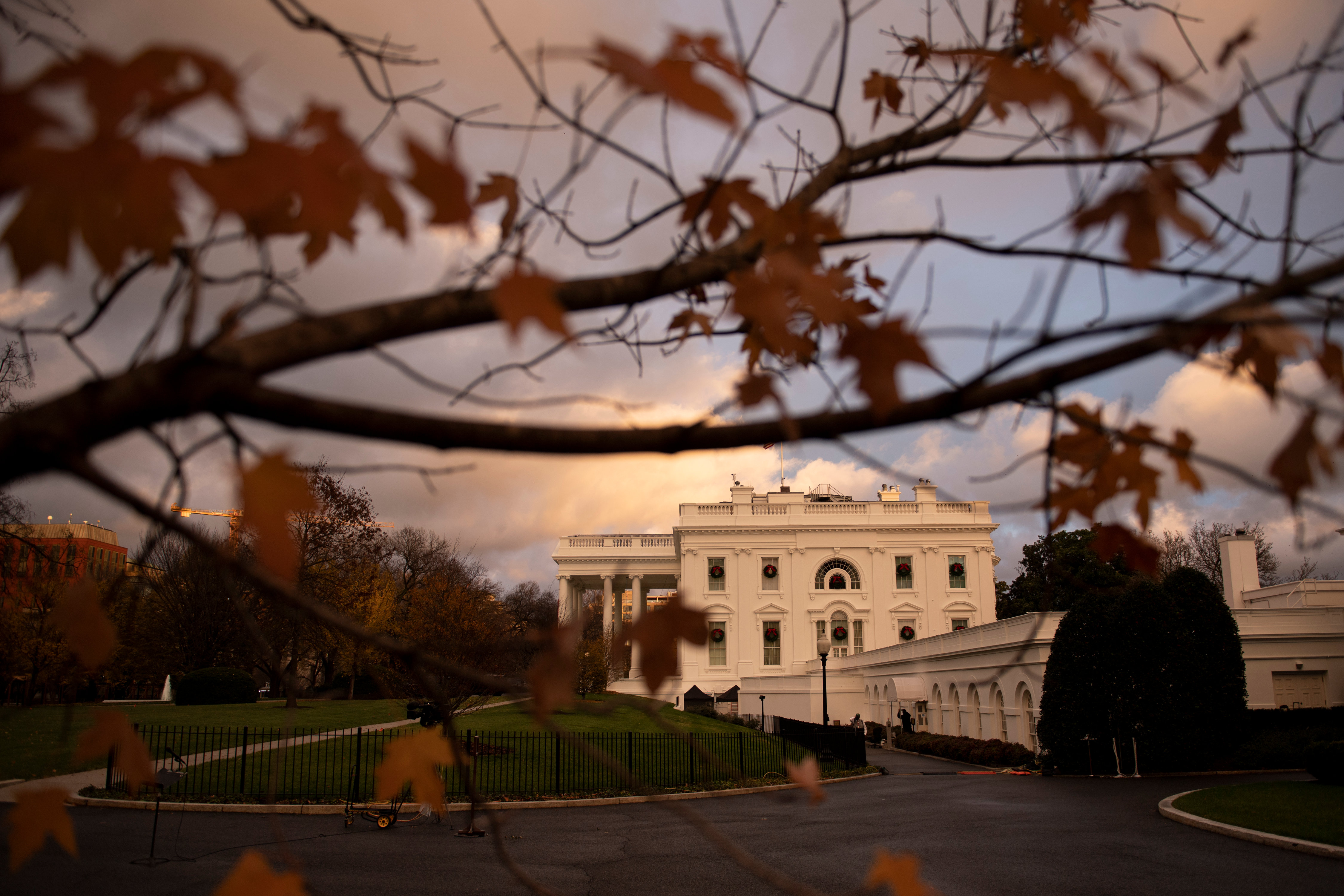 A view of the White House.