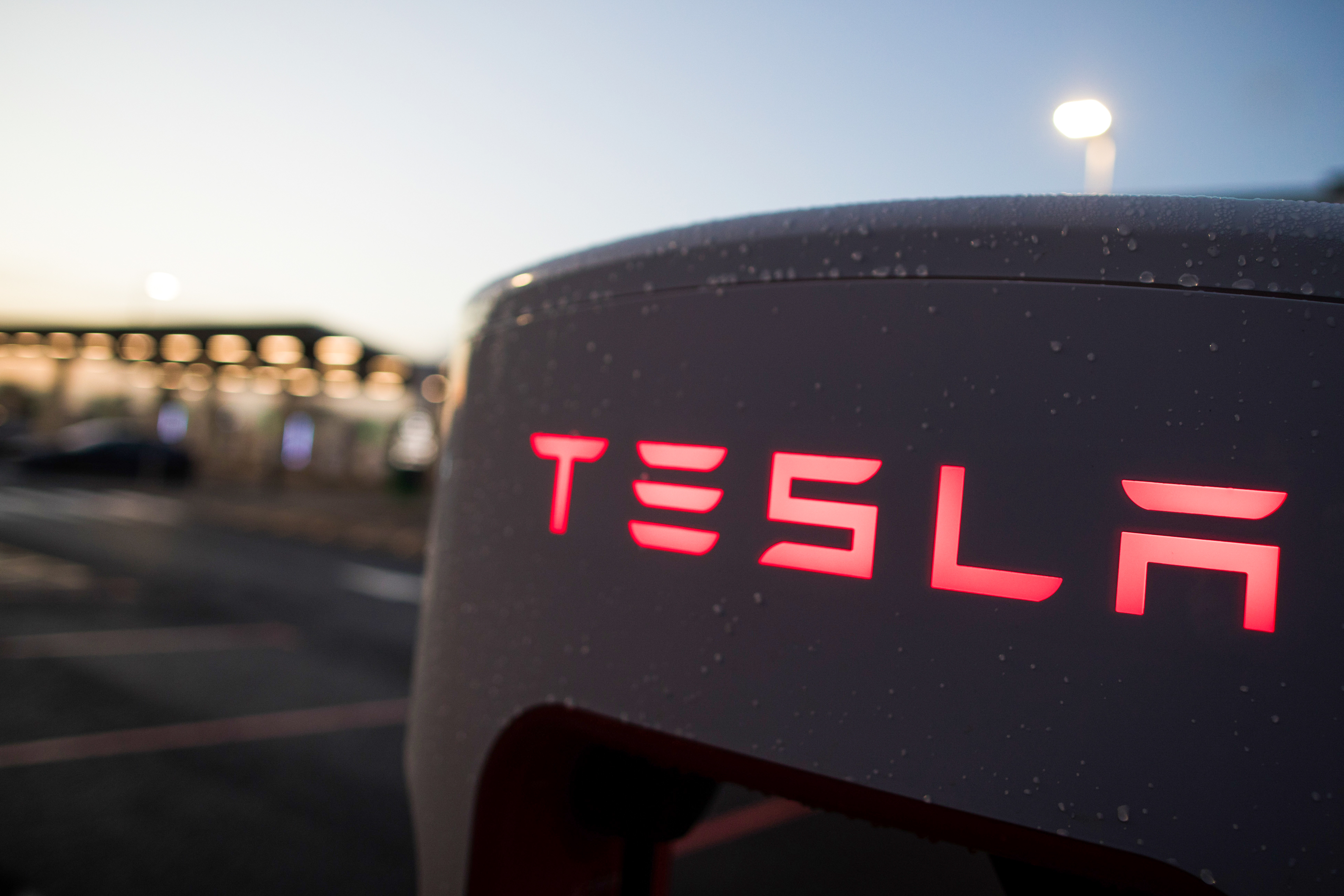 A Tesla Inc. fast charging station at Gridserve's new electric forecourt in Braintree, U.K., on Tuesday, Dec. 15, 2020. The company's shares hit an all-time high on Friday ahead of its inclusion in the S&P 500.