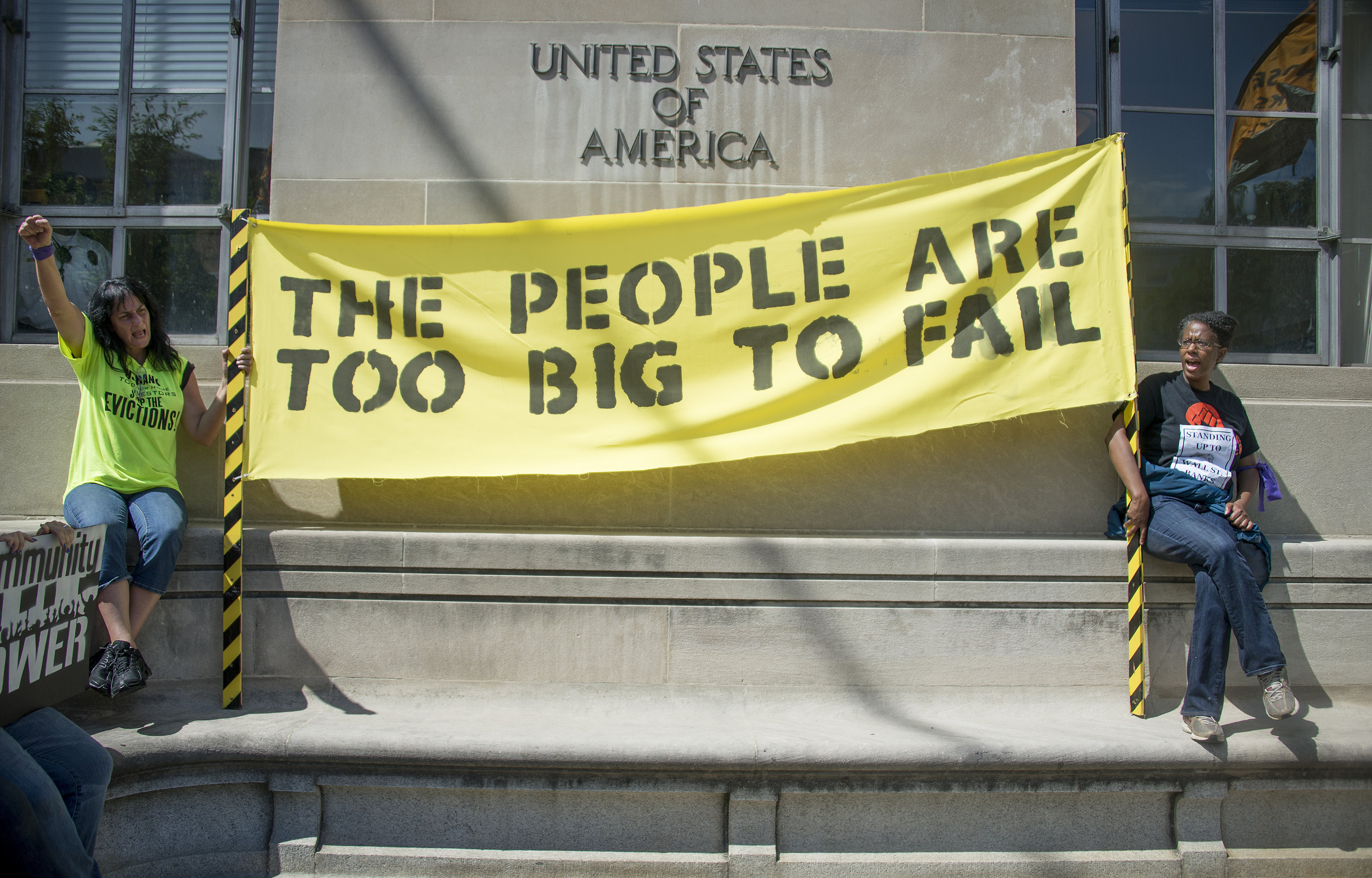 Protesters during a rally against big banks and home foreclosures in Washington, D.C., in 2013. Banks that stumble in the current crisis “risk doing damage not only to their customers and shareholders but also their own careers,” write the authors.