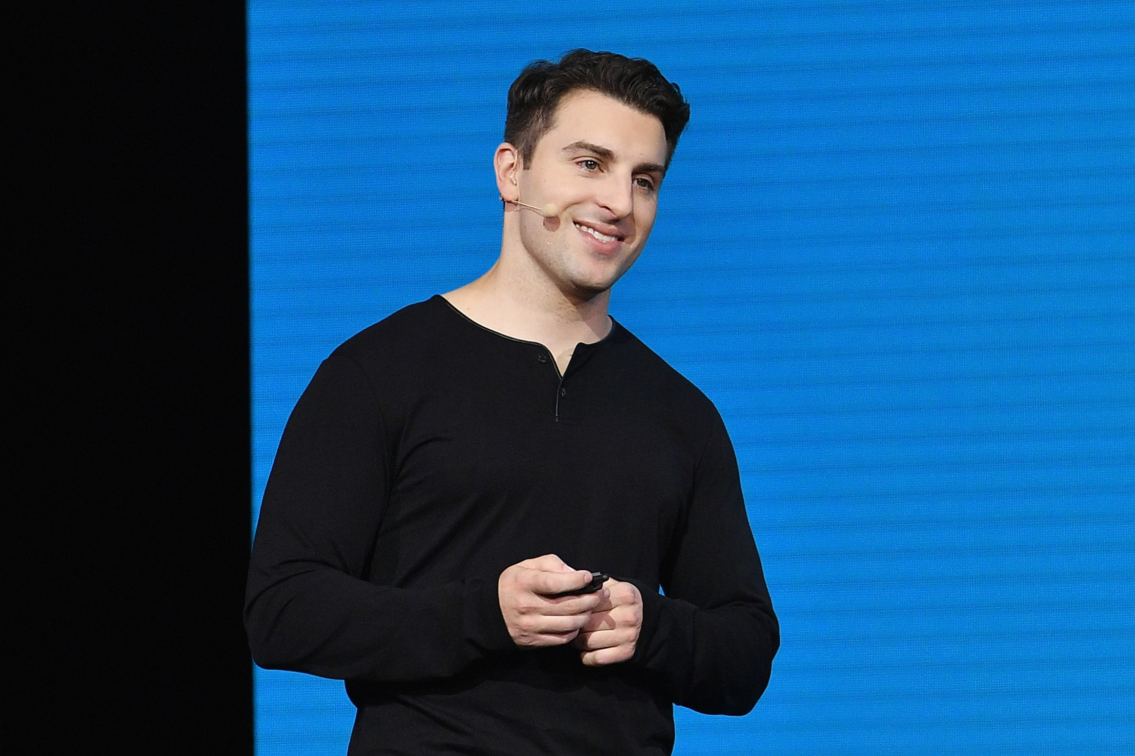 Airbnb CEO Brian Chesky speaks onstage during "Introducing Trips" Reveal at Airbnb Open LA on November 17, 2016 in Los Angeles, California.