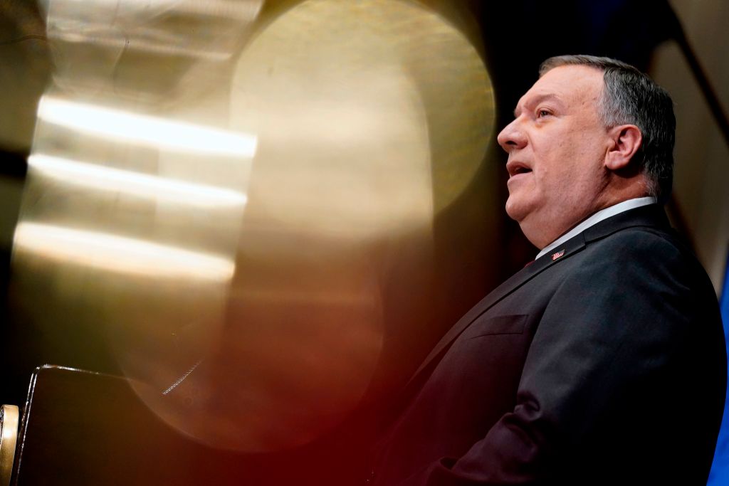 Former Secretary of State Mike Pompeo was on the list of 28 Trump officials sanctioned by China shortly after President Biden’s inauguration Wednesday.