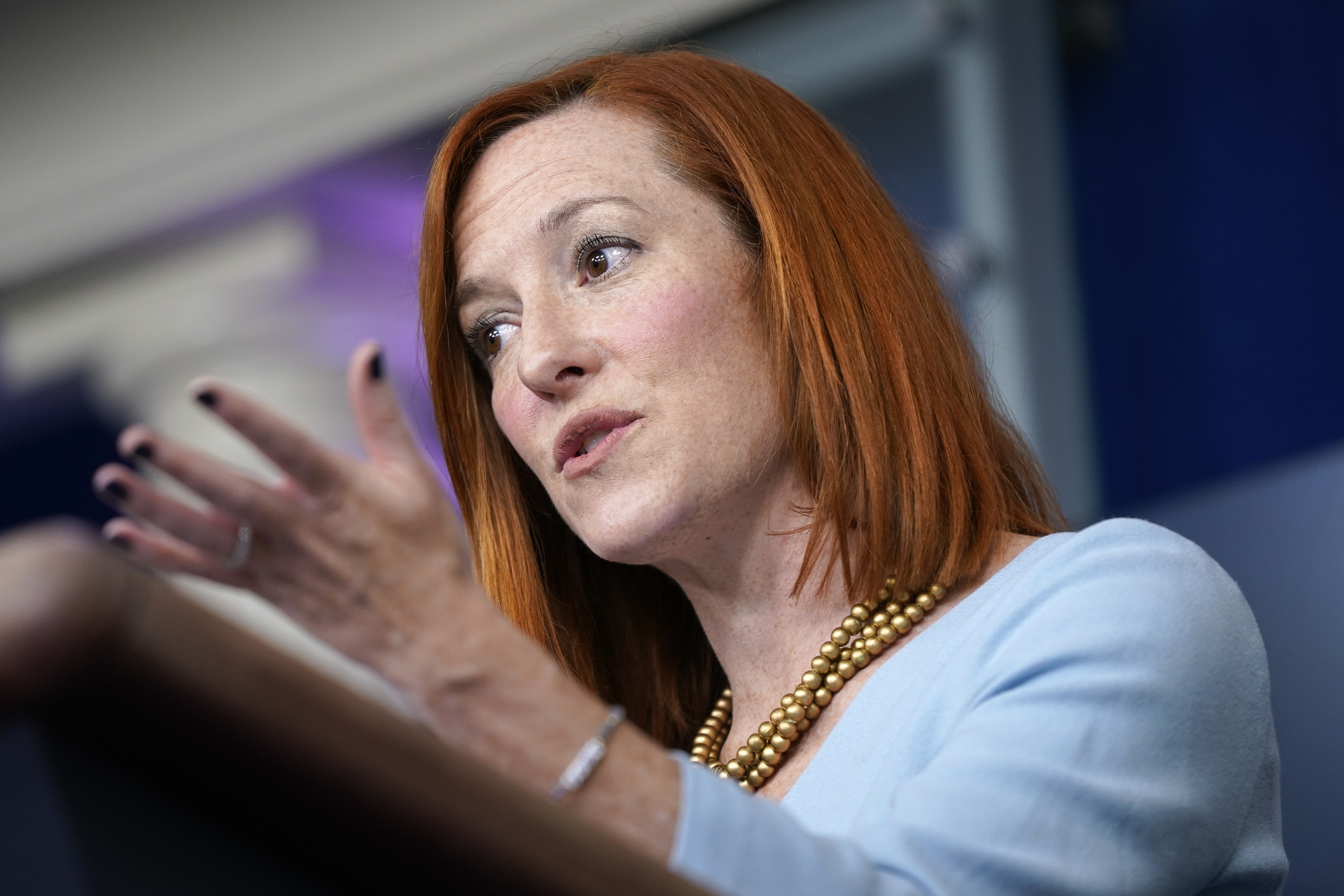 White House press secretary Jen Psaki speaks during a press briefing at the White House, Wednesday, Feb. 10, 2021, in Washington.