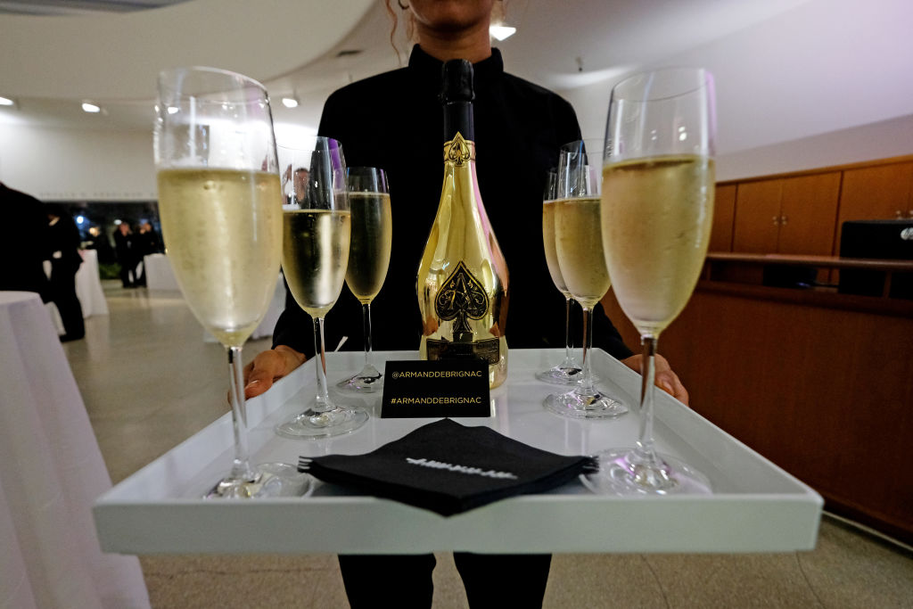 Armand de Brignac is served during the launch of Rihanna's first Visual Autobiography, Rihanna, at Guggenheim Museum on October 11, 2019 in New York City.