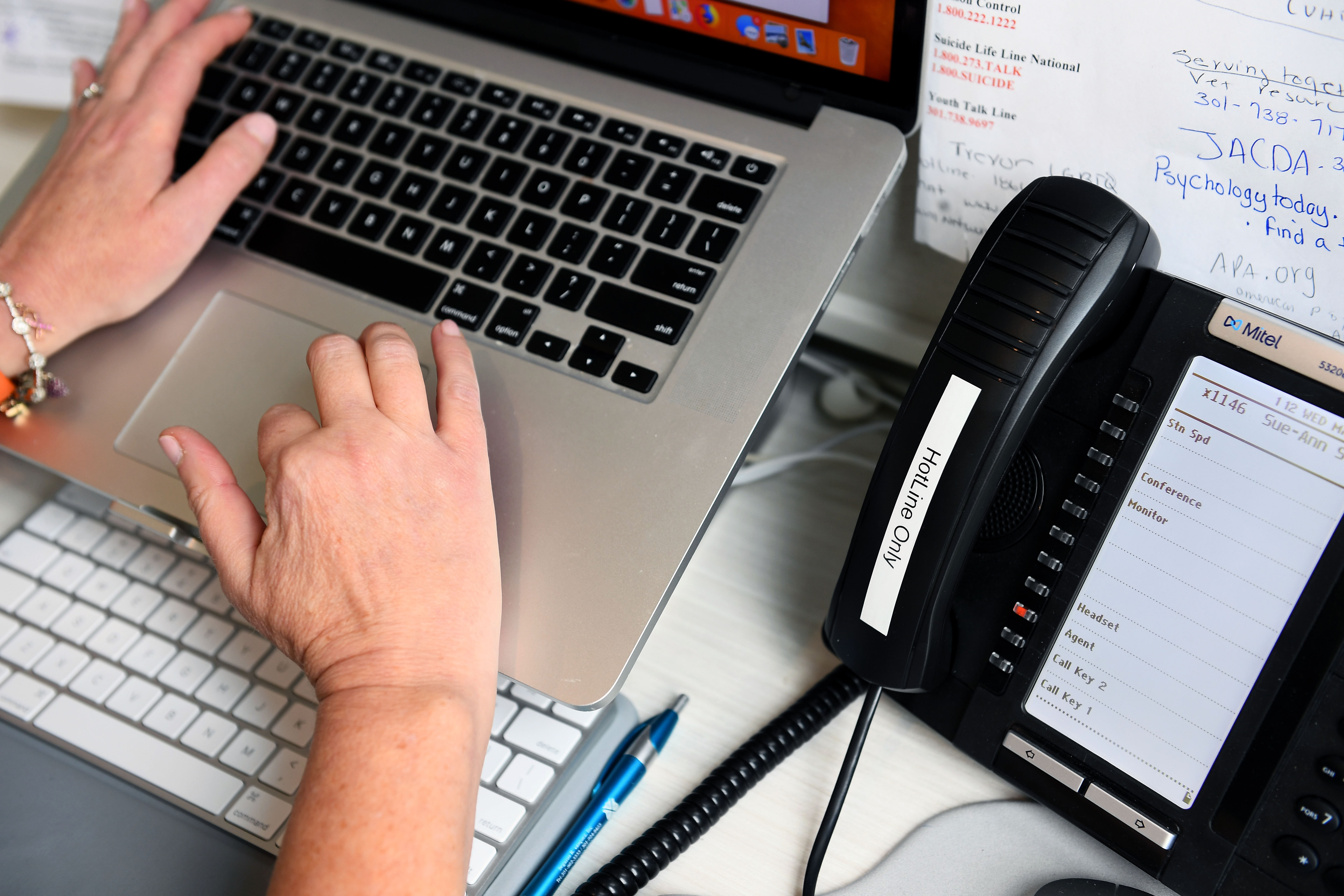 Many mental-health crisis centers have seen a big increase in calls during the pandemic. 