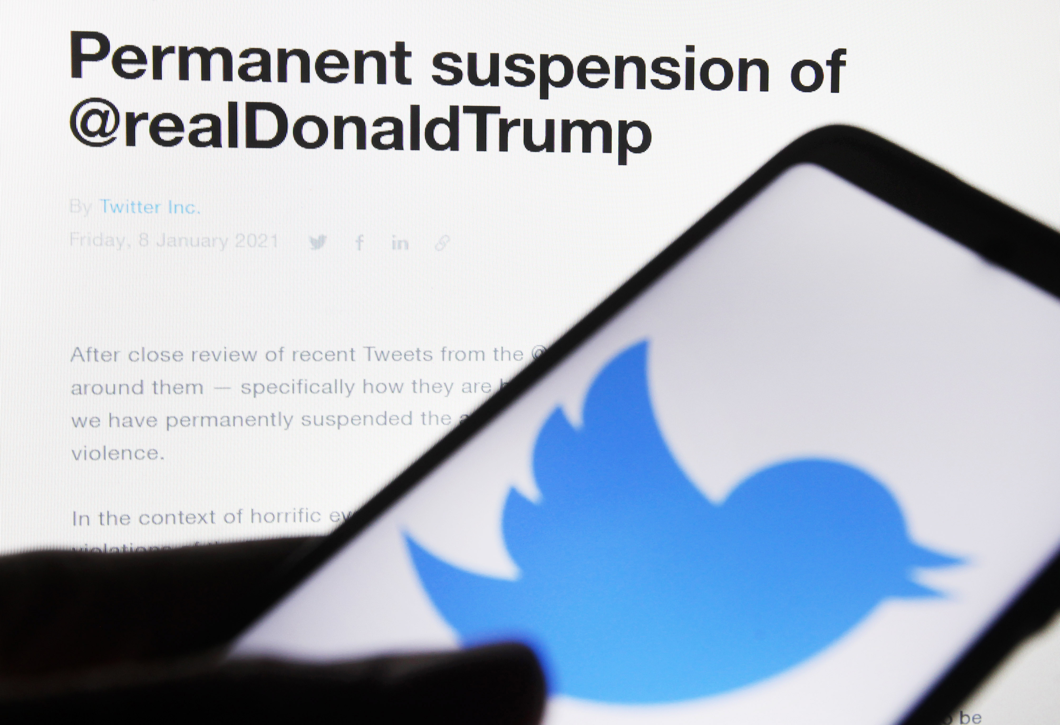 Twitter said that Donald Trump will not be allowed back on the social media platform, even if he decides to run for President again in 2024.