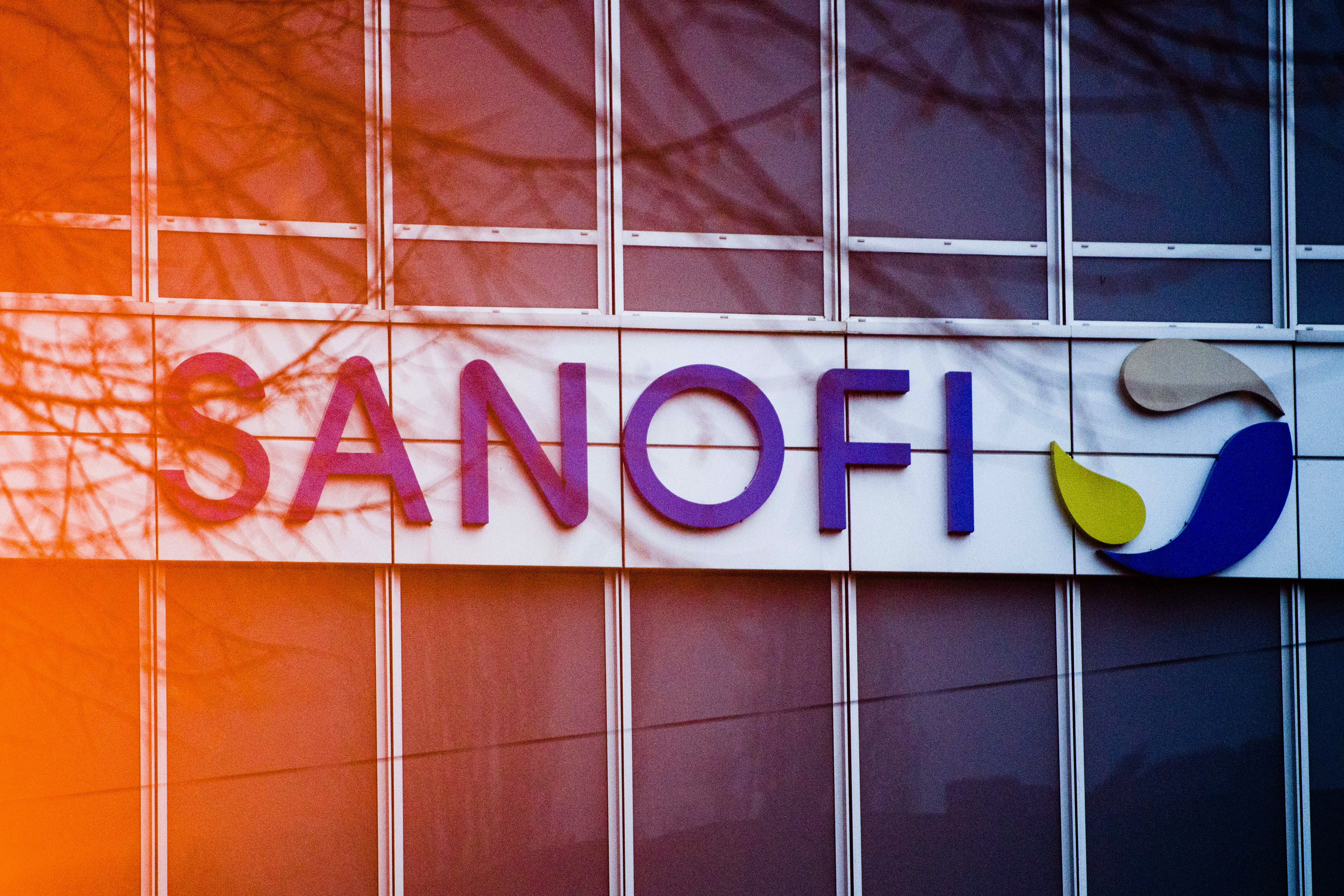 A logo at the Sanofi campus in the Gentilly district in Paris, France, on Thursday, Jan. 28, 2021.
