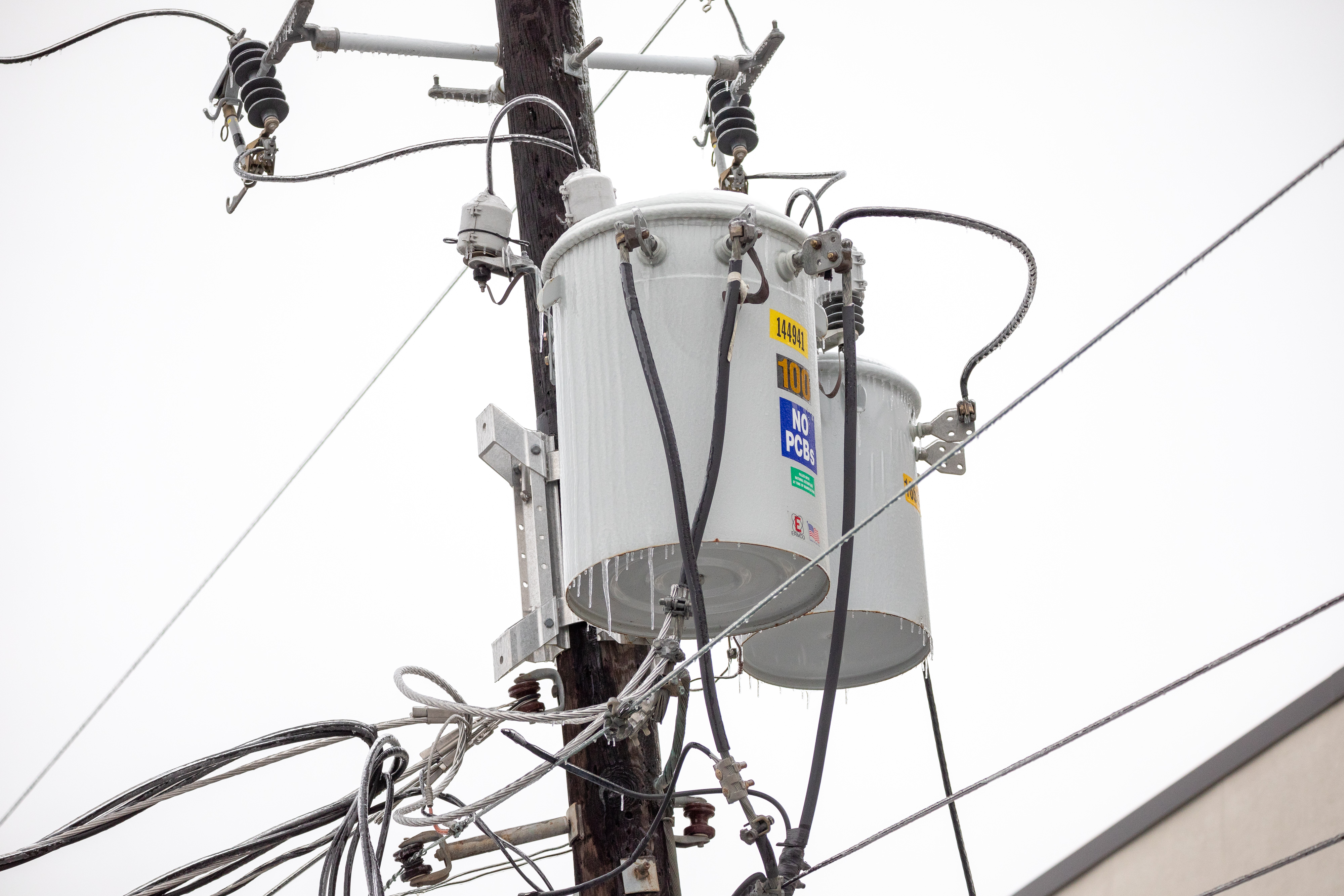 Frozen utility lines in Austin on Feb. 17, 2021. The crisis that has knocked out power for days to millions of homes and businesses in Texas and across the central U.S. is getting worse, with blackouts expected to last until at least Thursday.