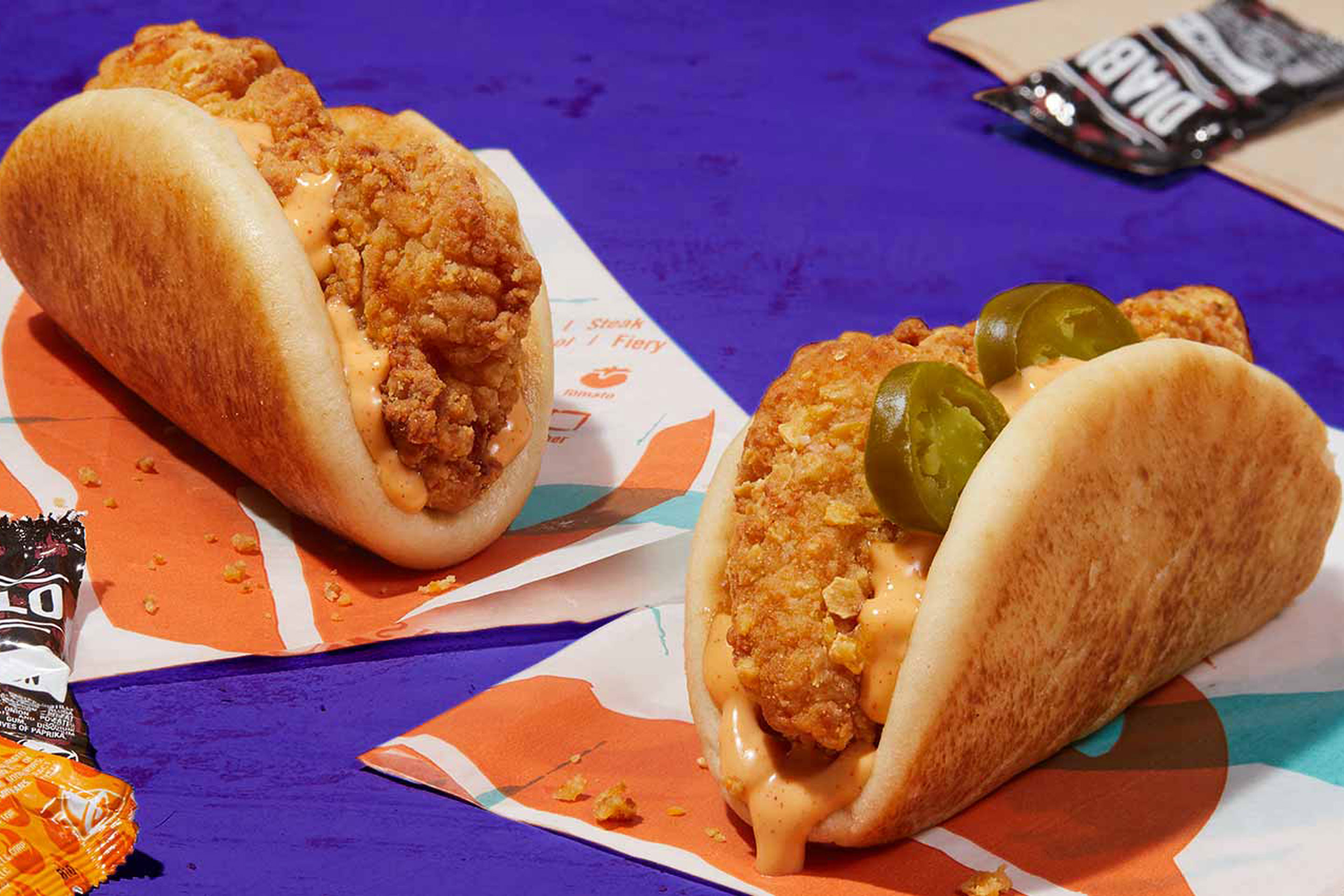 Crispy Chicken sandwich tacos from Taco Bell.