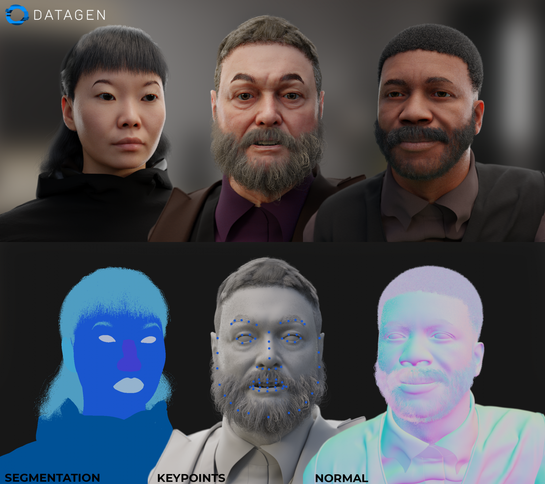 Photo of simulated faces