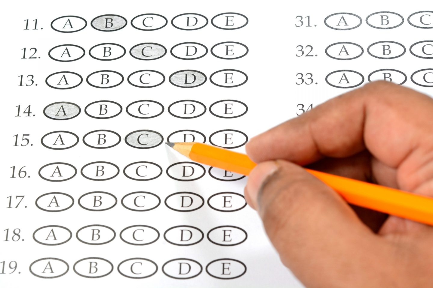 Multiple Choice Exam Paper