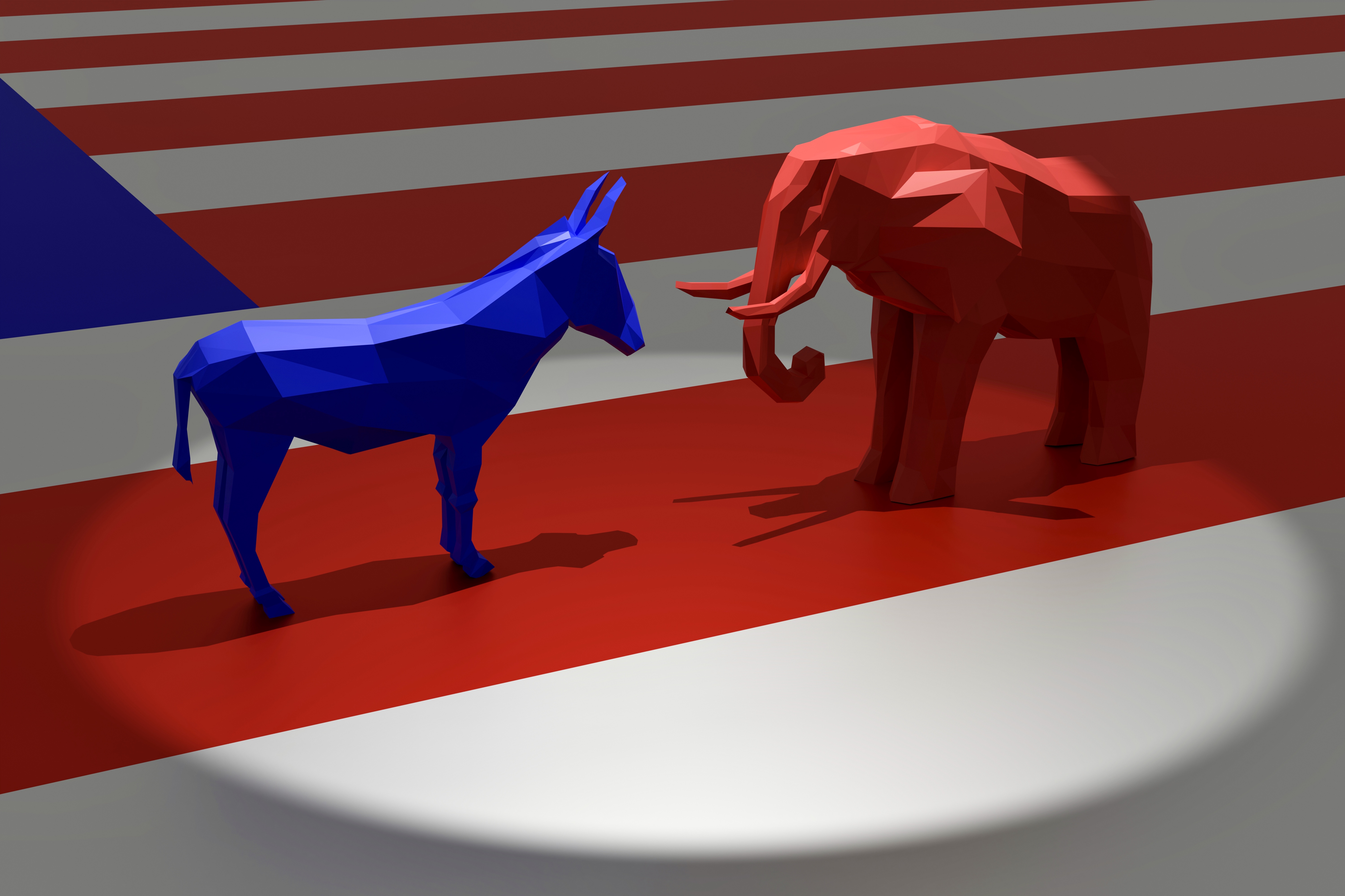 Forget green. When it comes to the economy, people are seeing red or blue.