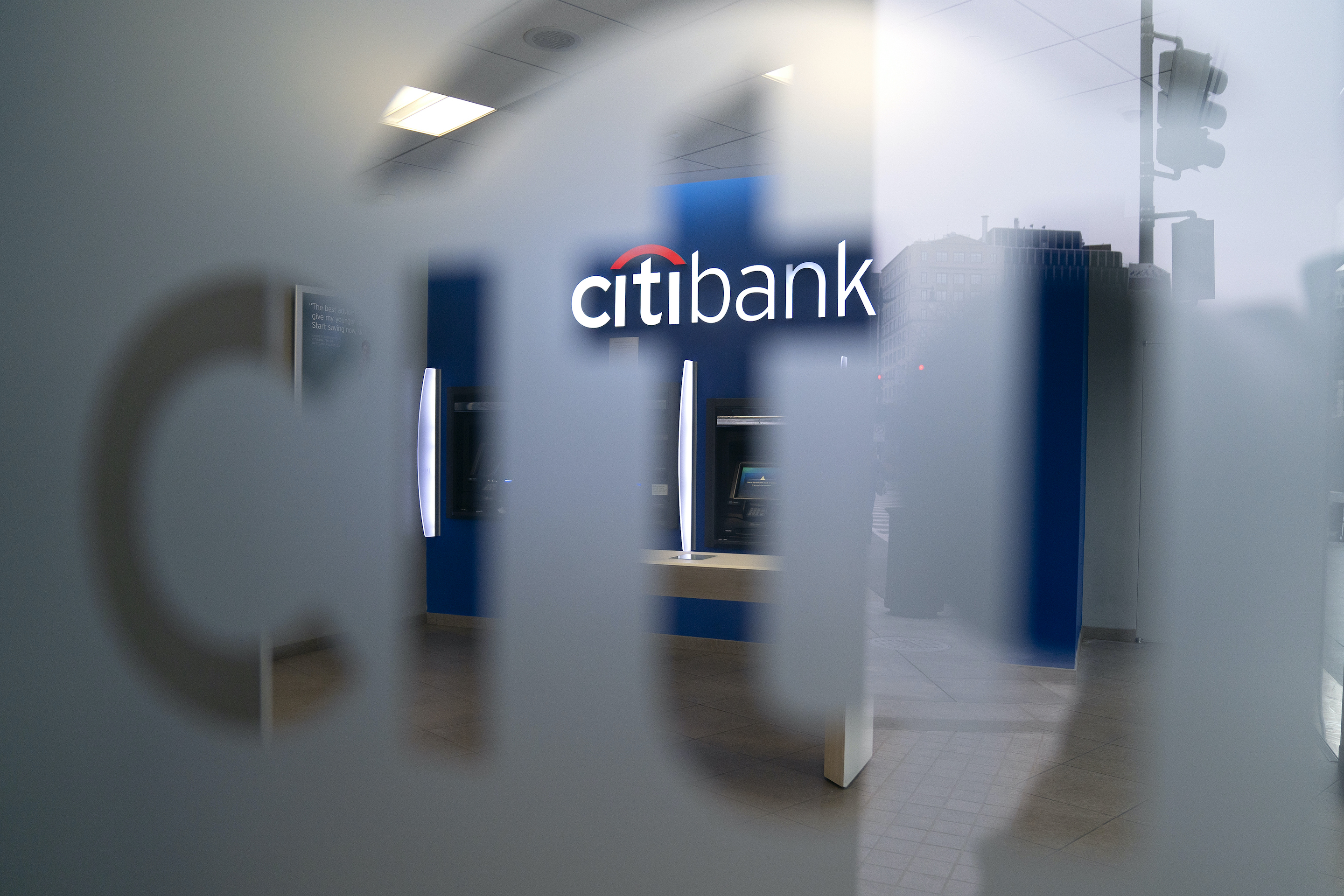 Automated teller machines (ATM) at a Citibank branch in Washington, D.C. on  Jan. 8, 2021. 