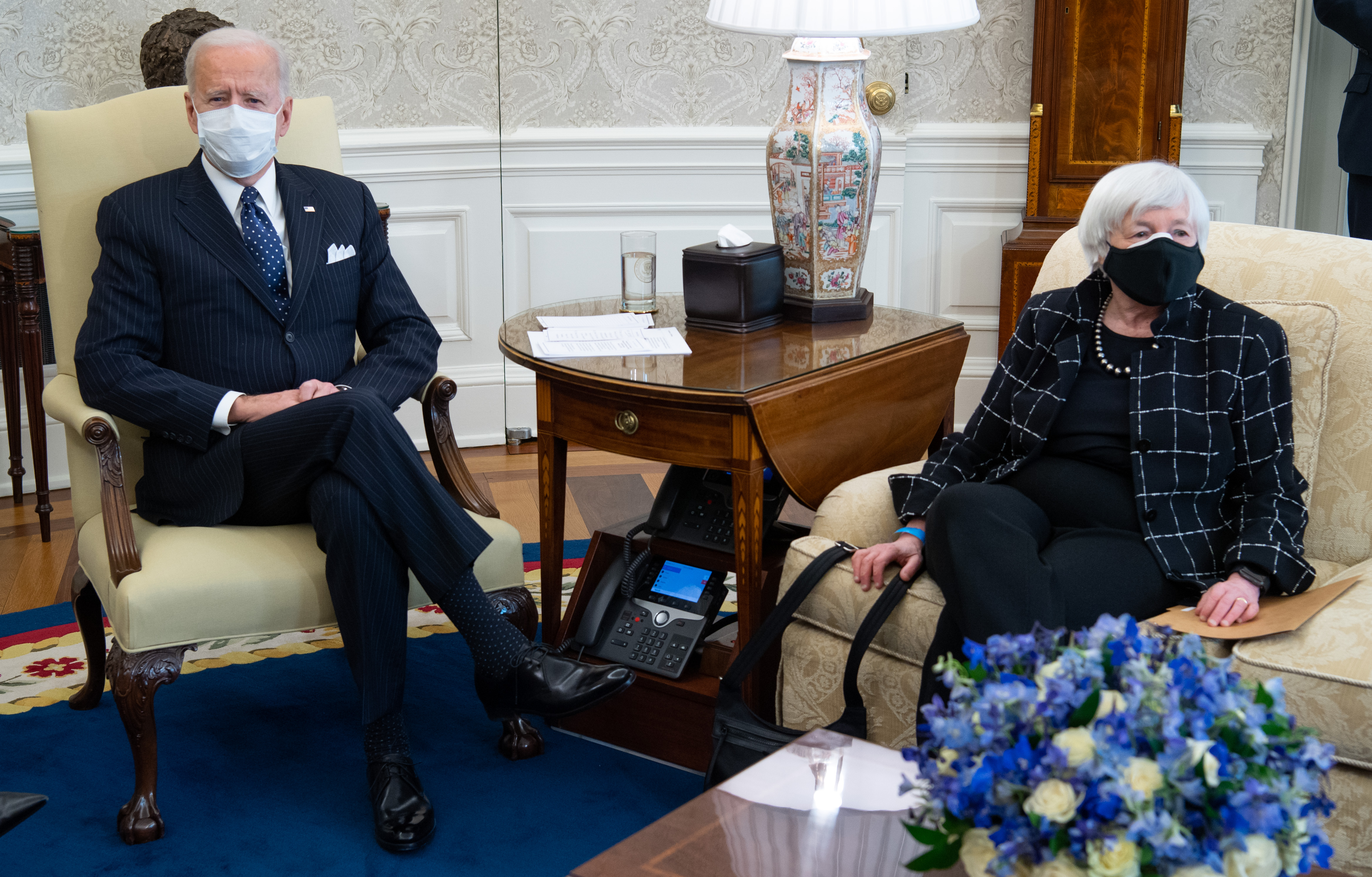 U.S. Treasury Secretary Janet Yellen said the Biden administration is working to get the labor market "back on track" by early 2022.